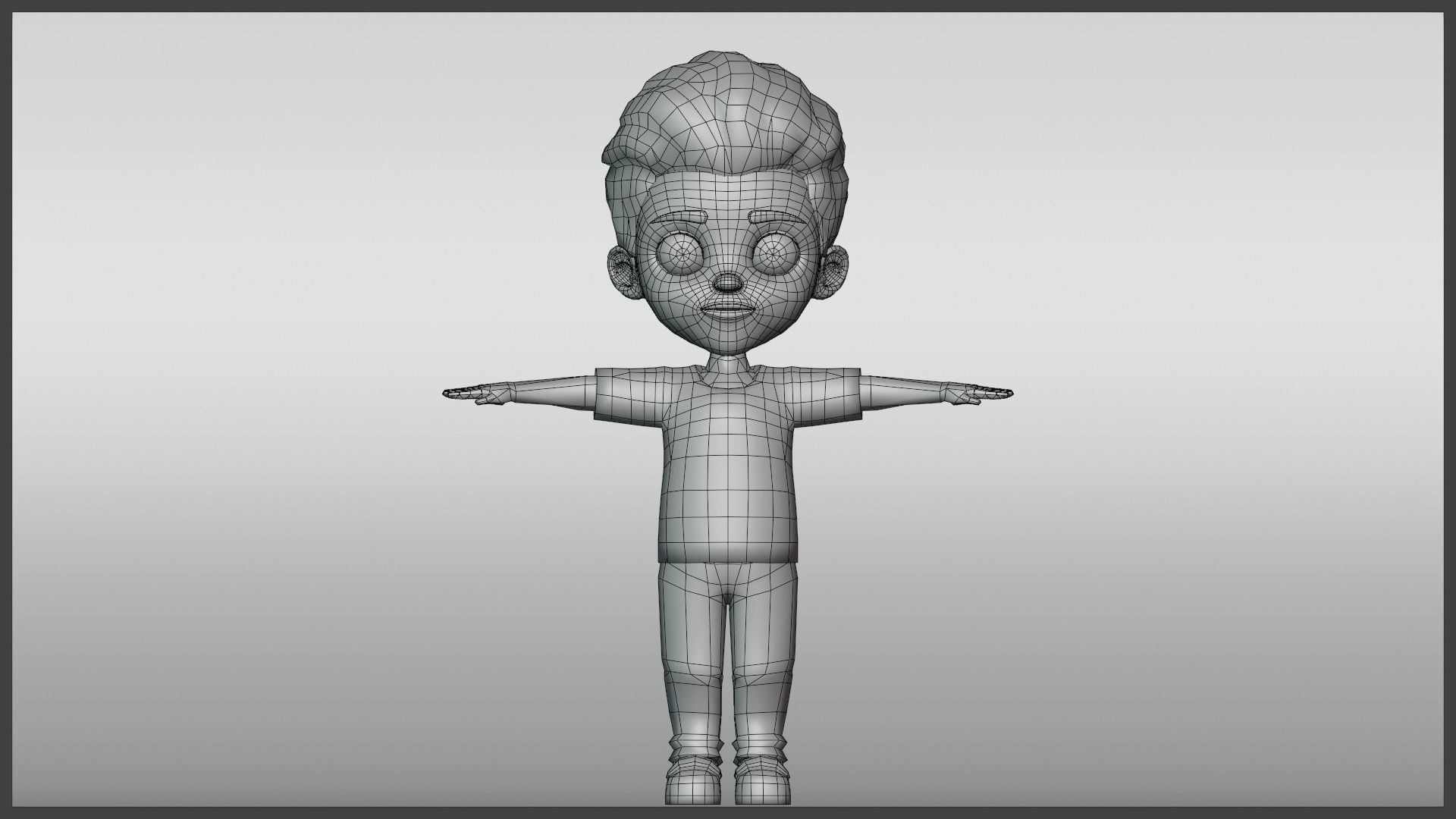 Leo Kid Cartoon Character Low Poly Low-poly 3D model_20