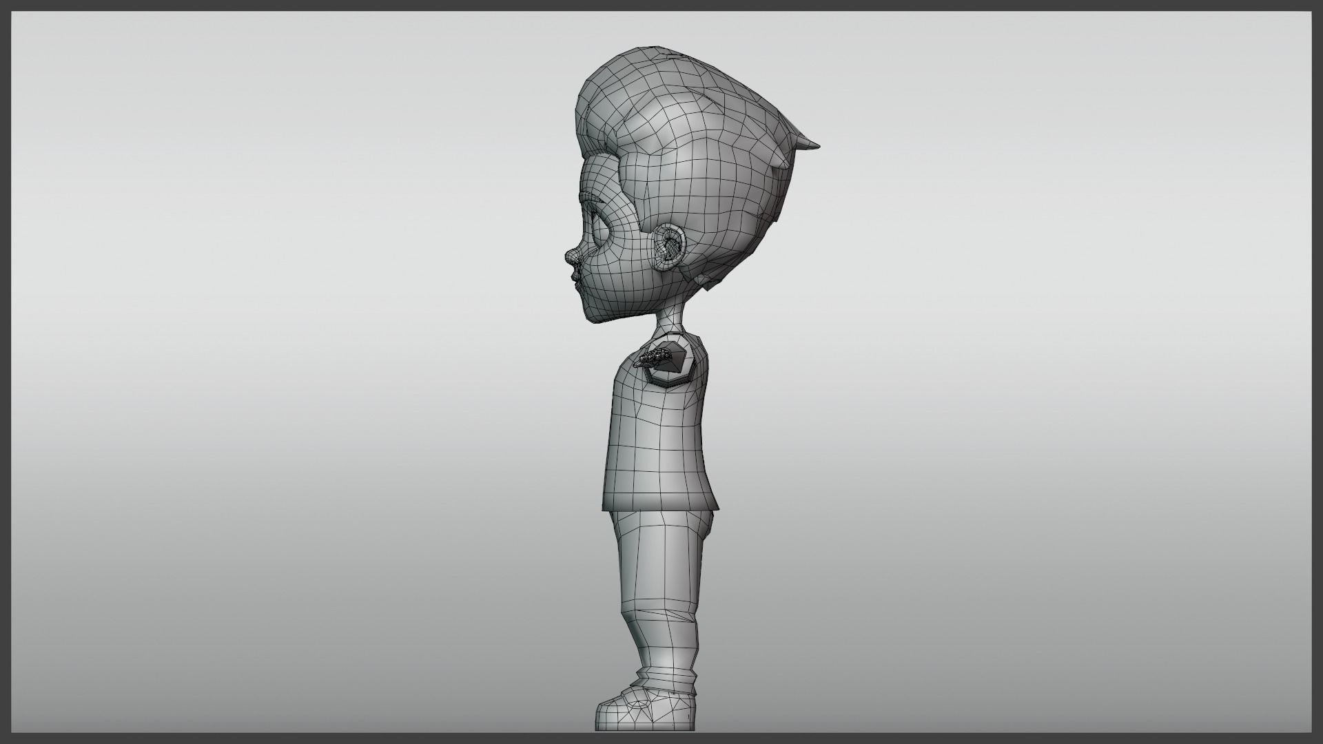 Leo Kid Cartoon Character Low Poly Low-poly 3D model_23