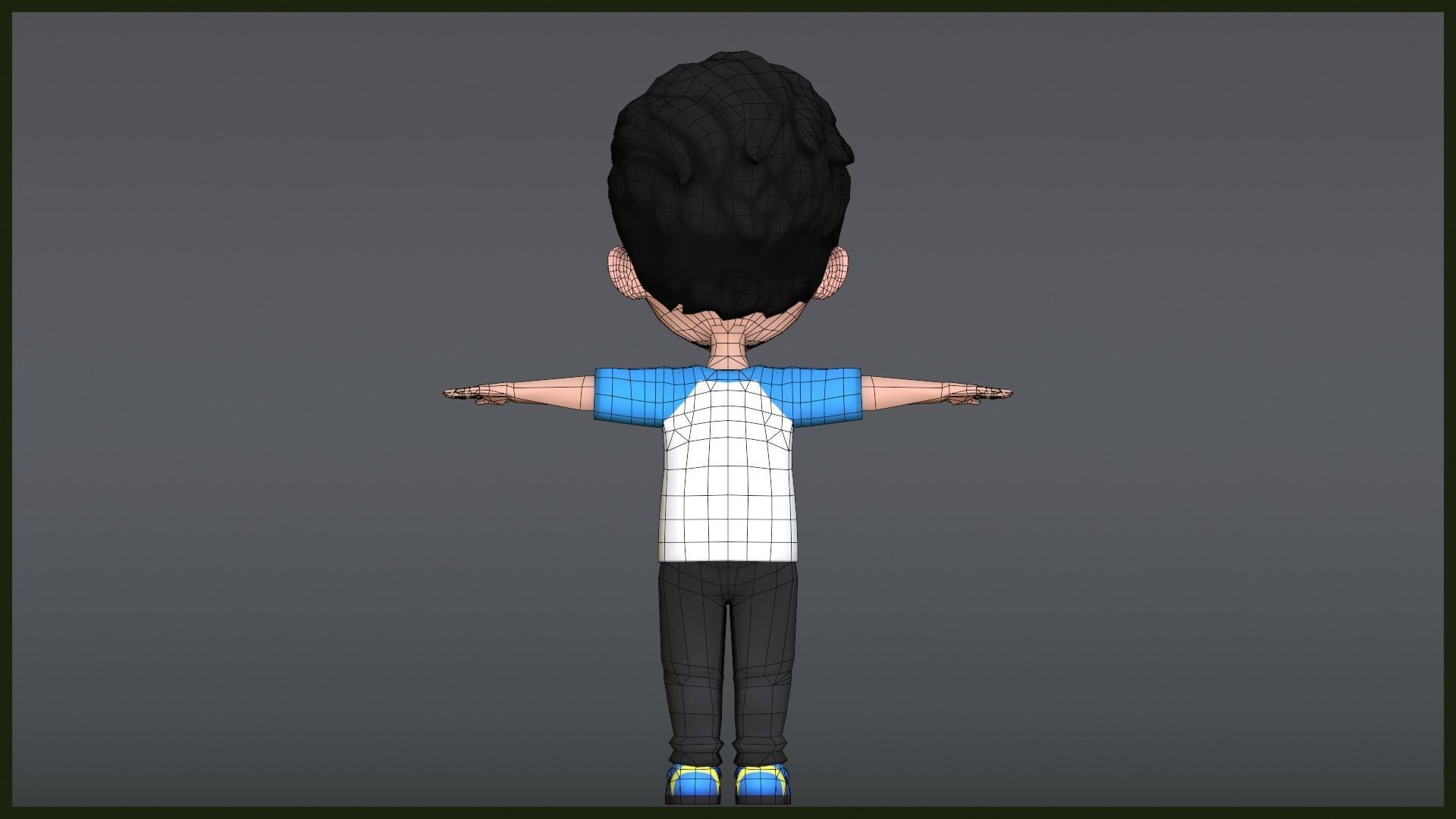 Leo Kid Cartoon Character Low Poly Low-poly 3D model_26