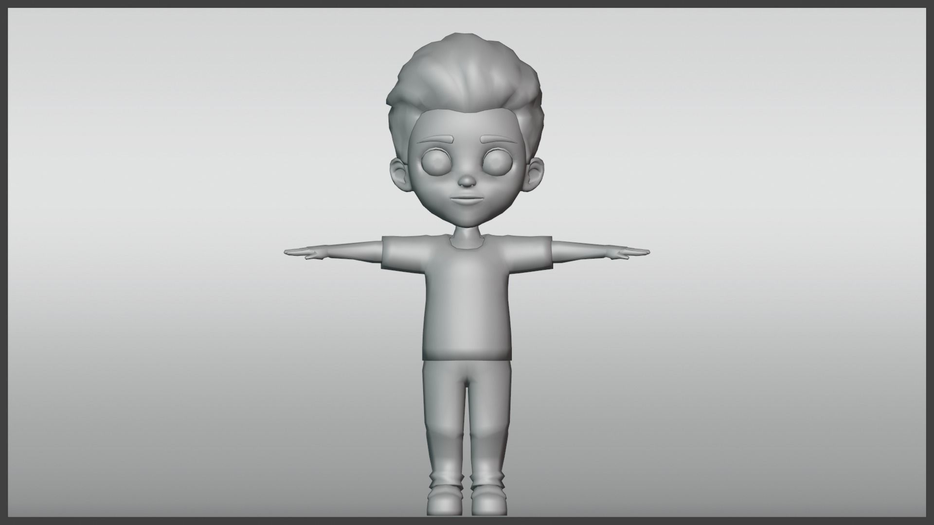 Leo Kid Cartoon Character Low Poly Low-poly 3D model_12