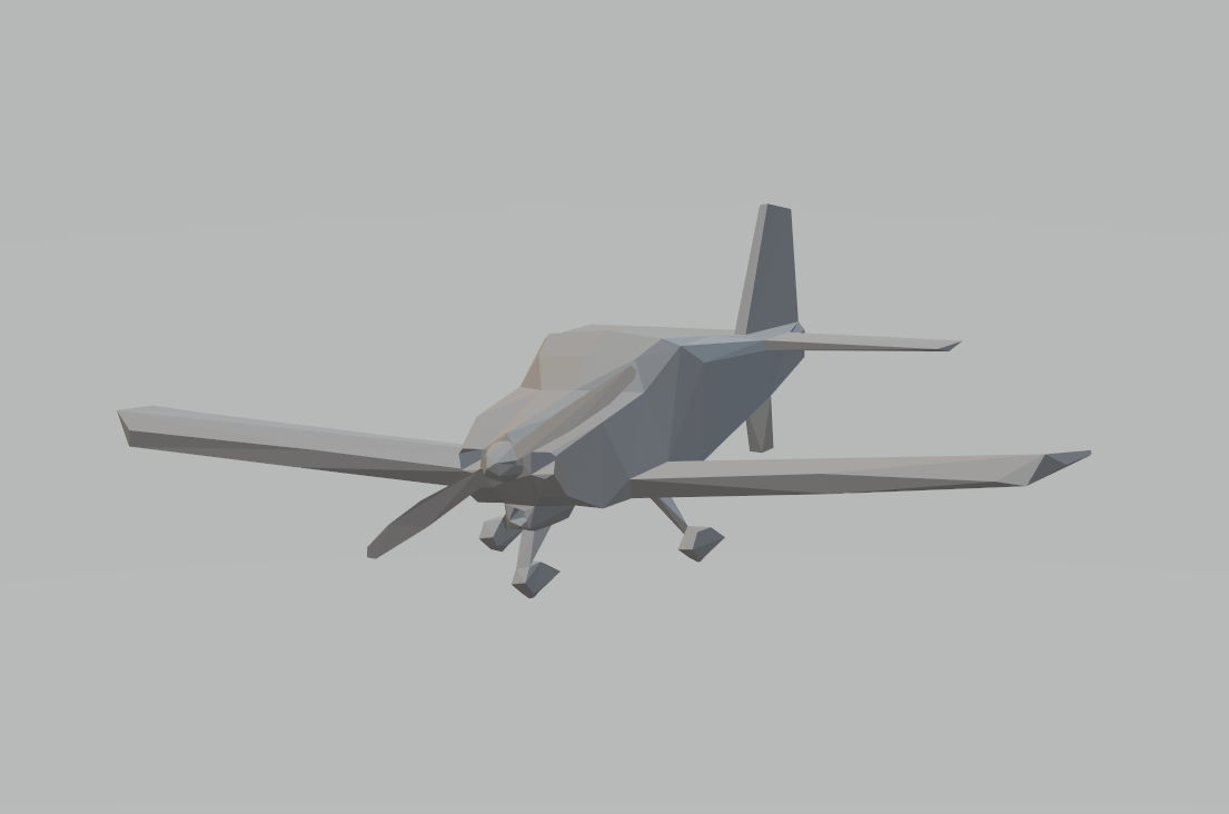 Rv6 vans Low poly plane 3D model 3D printable | CGTrader
