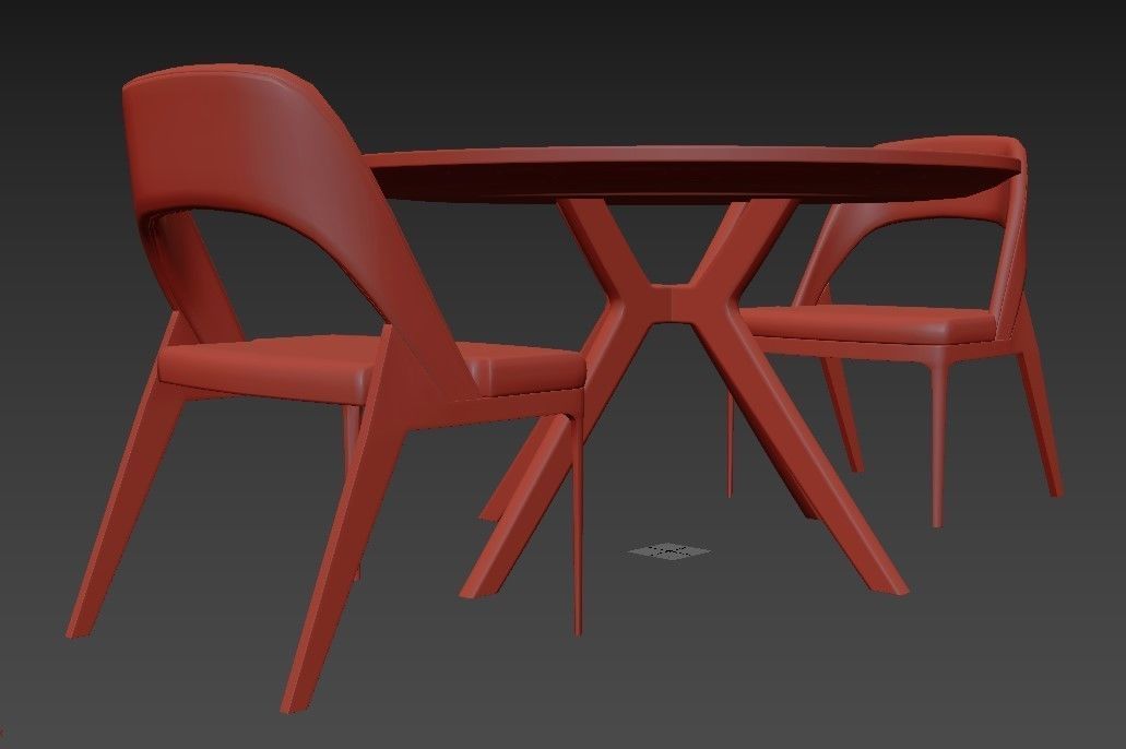 Clamp Chair Clark Table 3D model_6