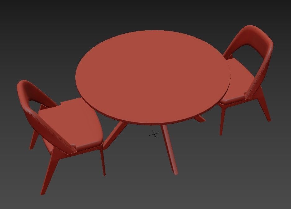 Clamp Chair Clark Table 3D model_5