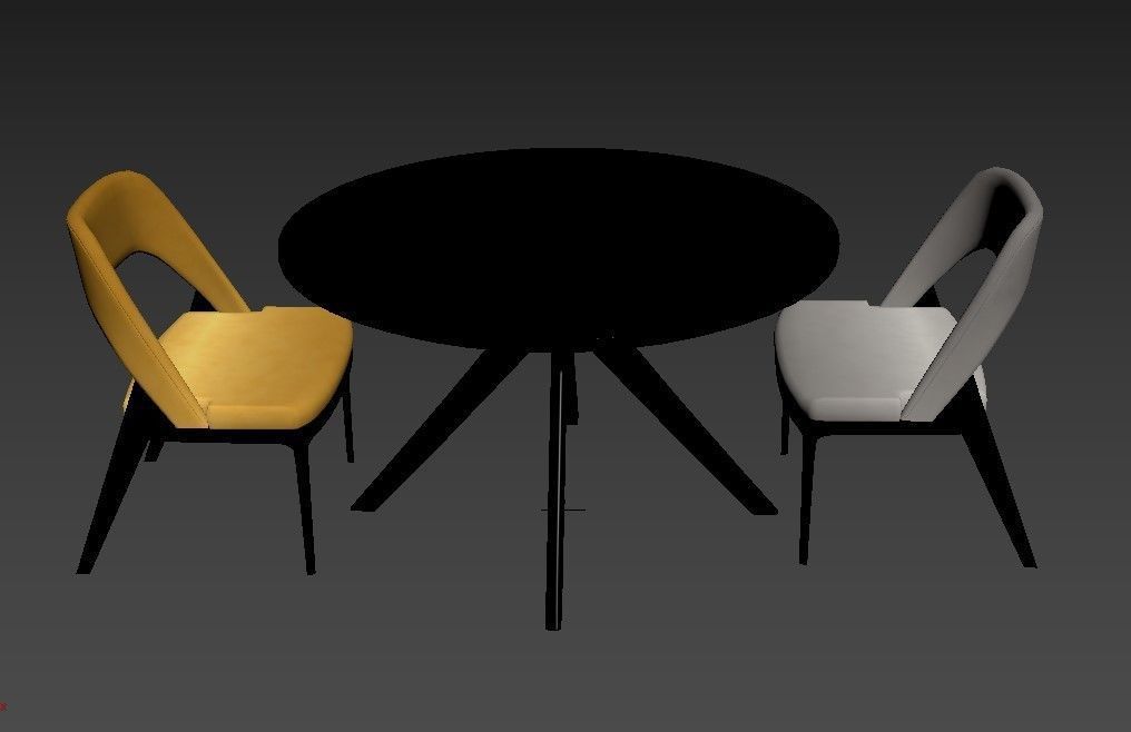 Clamp Chair Clark Table 3D model_4