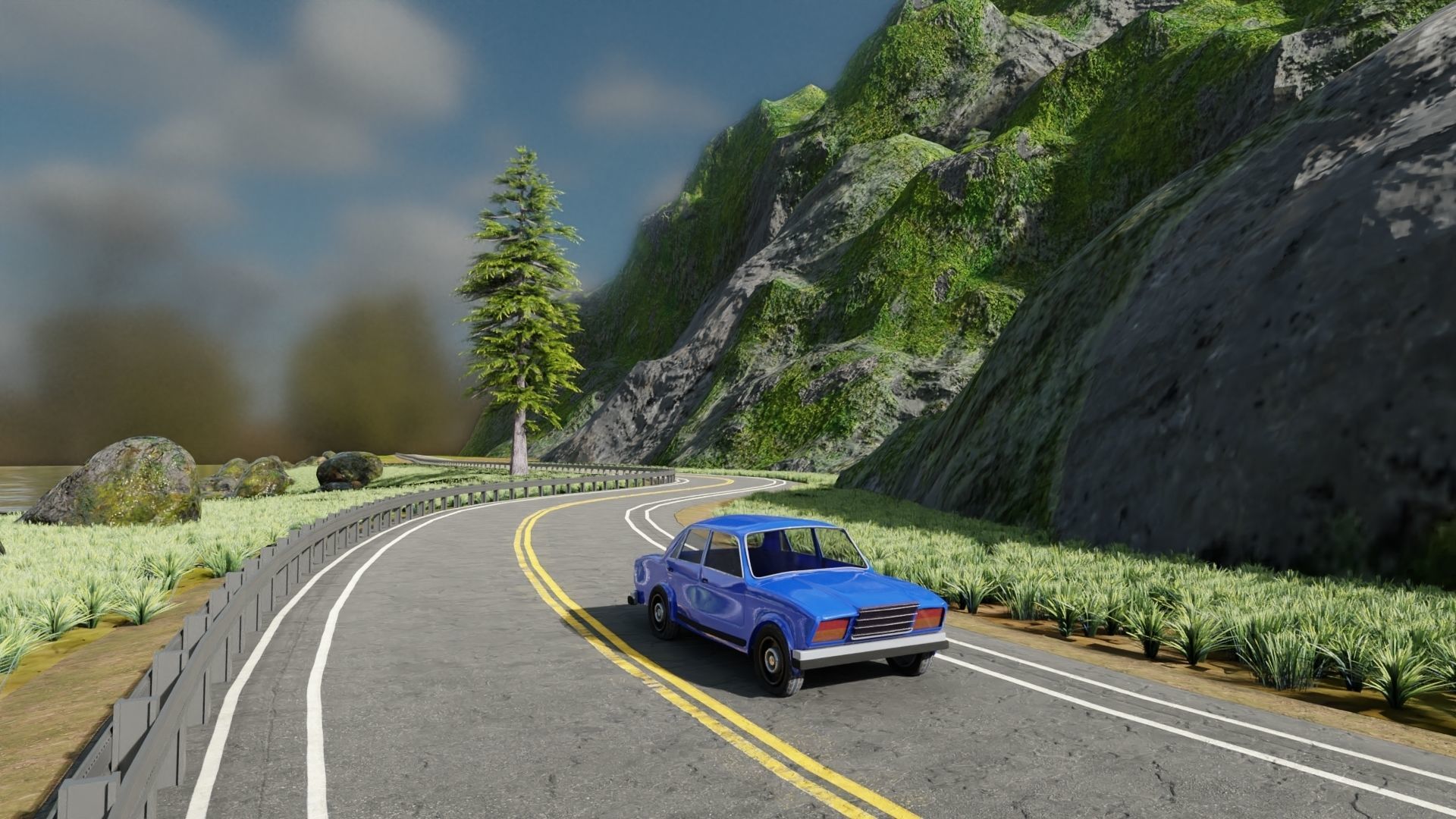 Highway Scene 3D model_7
