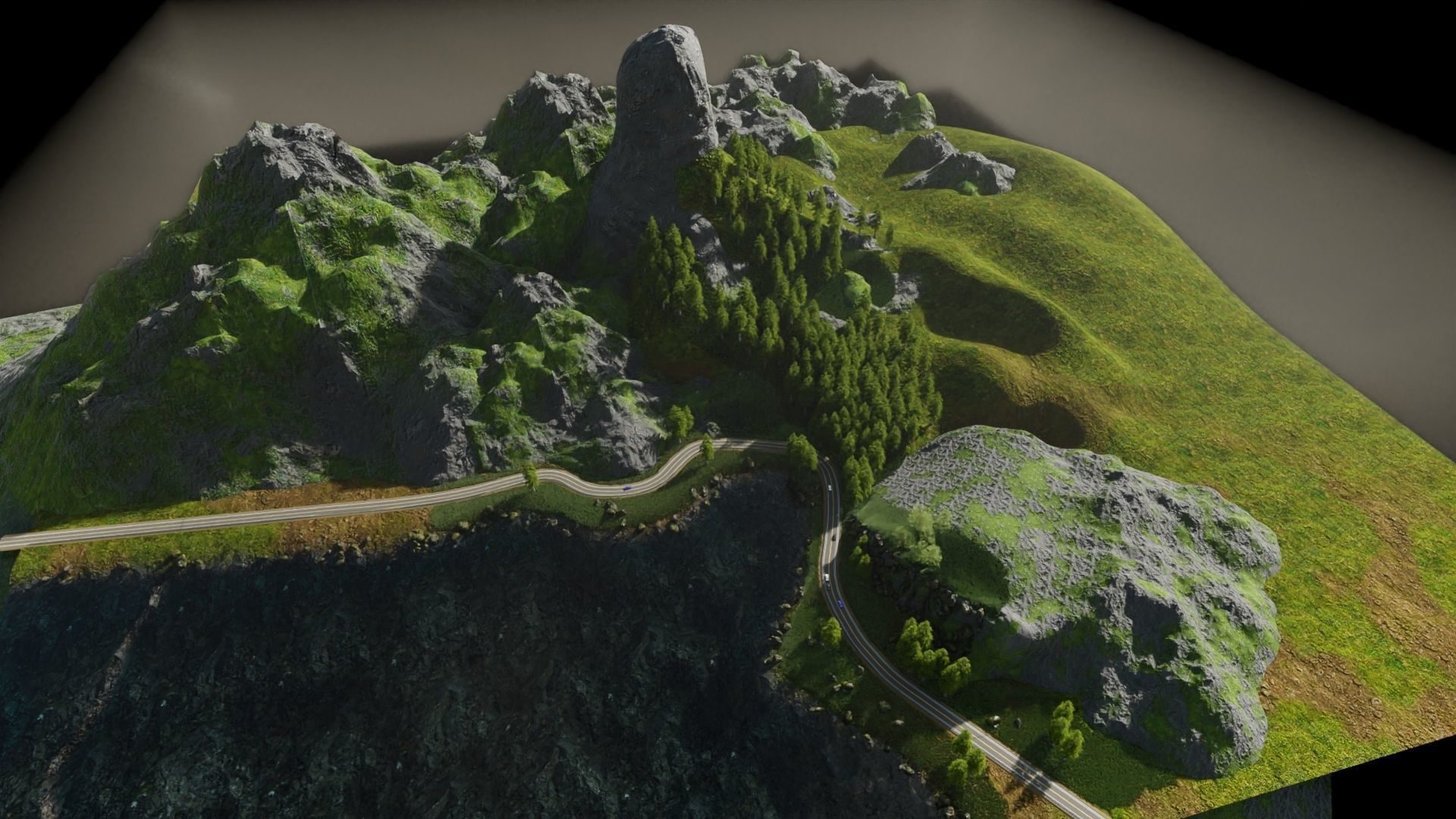 Highway Scene 3D model_9