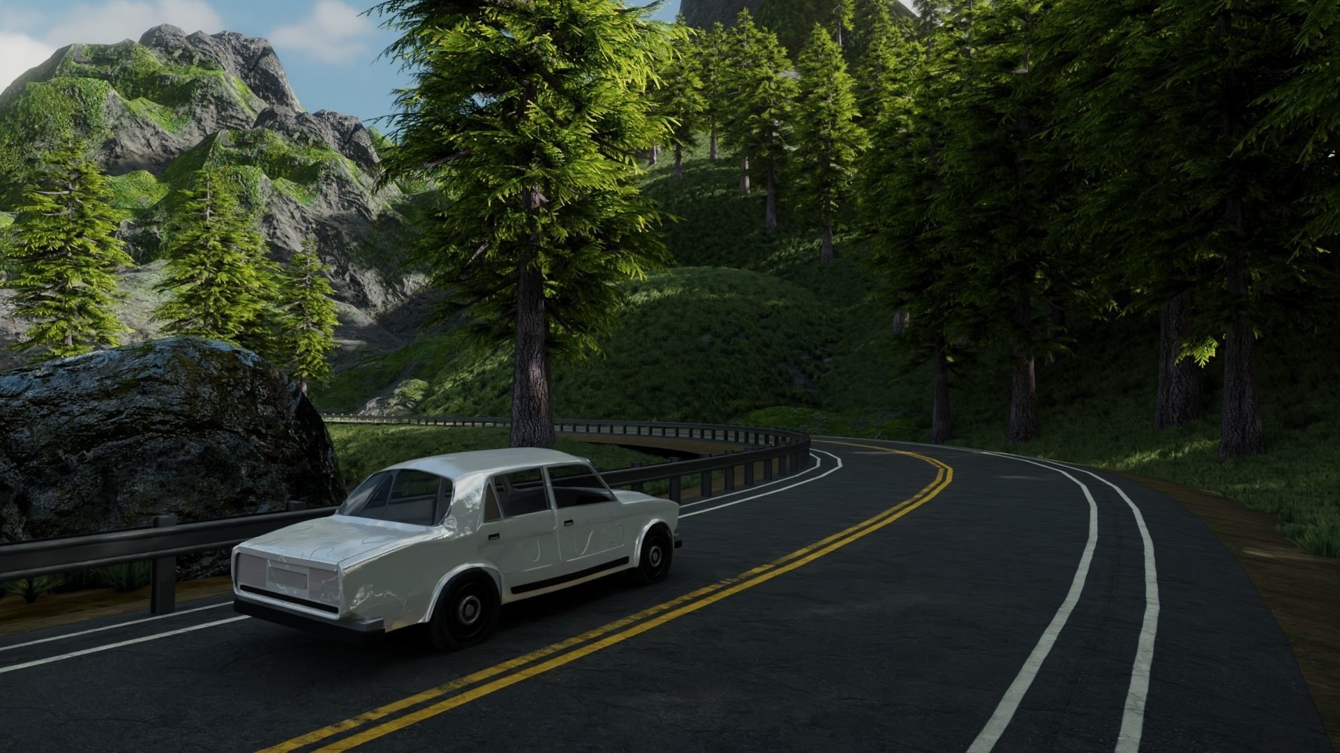 Highway Scene 3D model_4