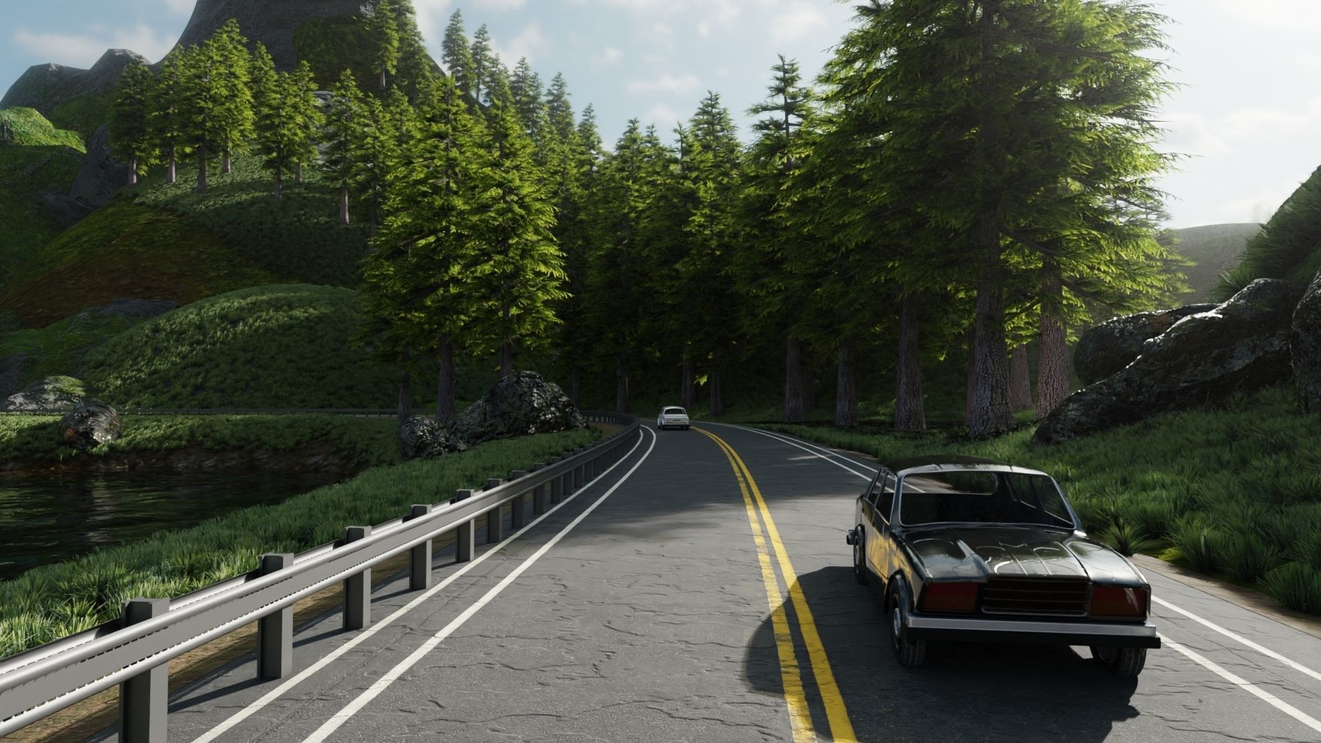 Highway Scene 3D model_3