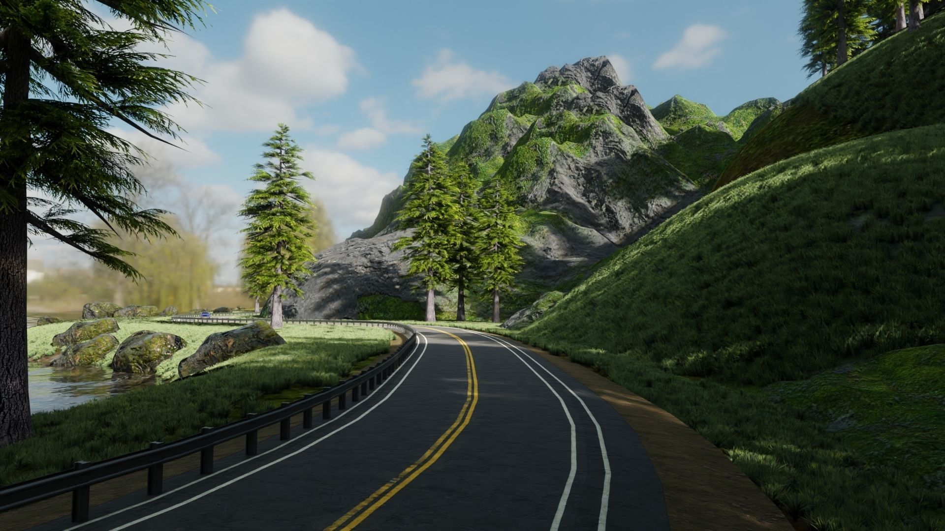 Highway Scene 3D model_5