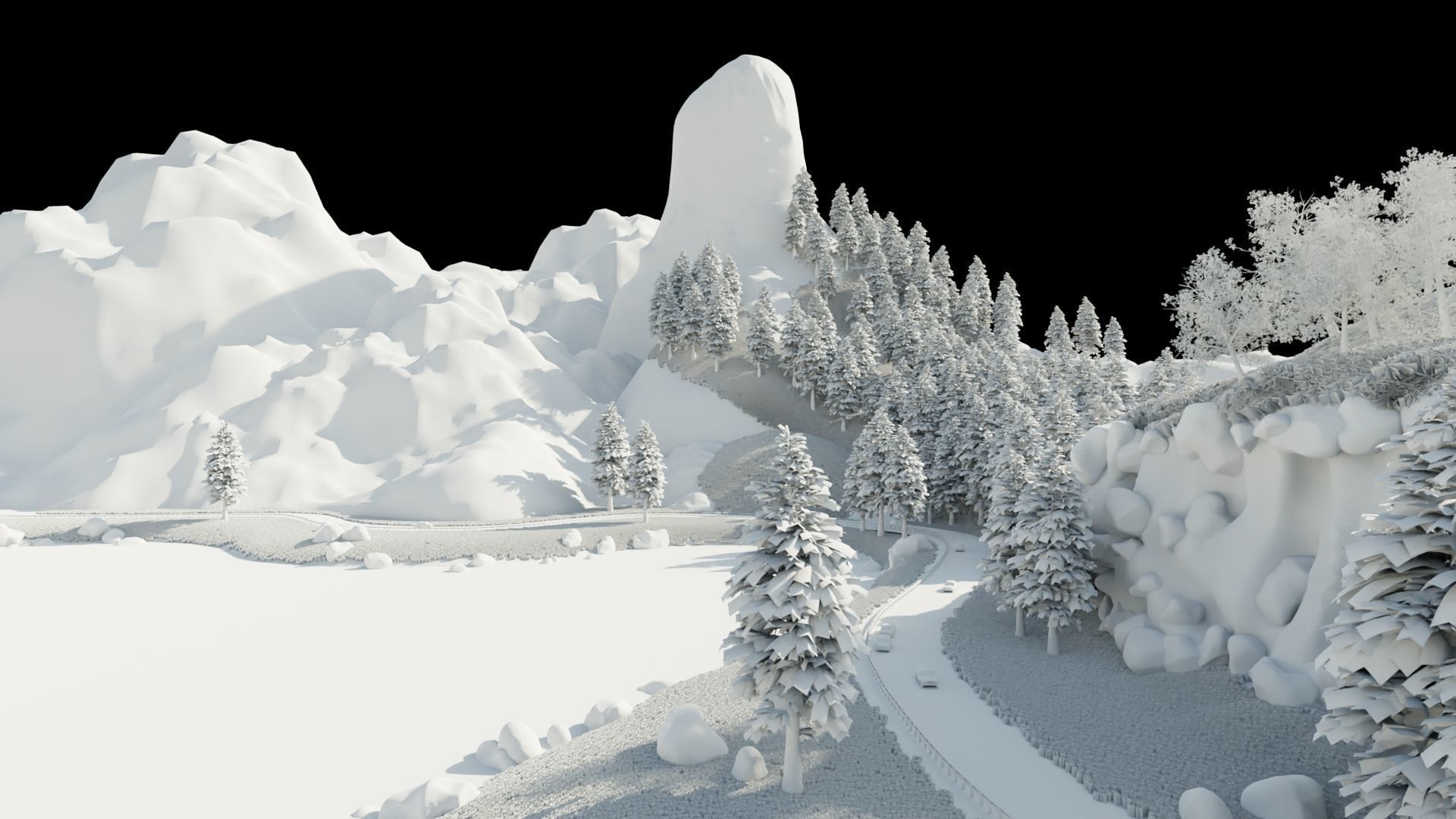 Highway Scene 3D model_10