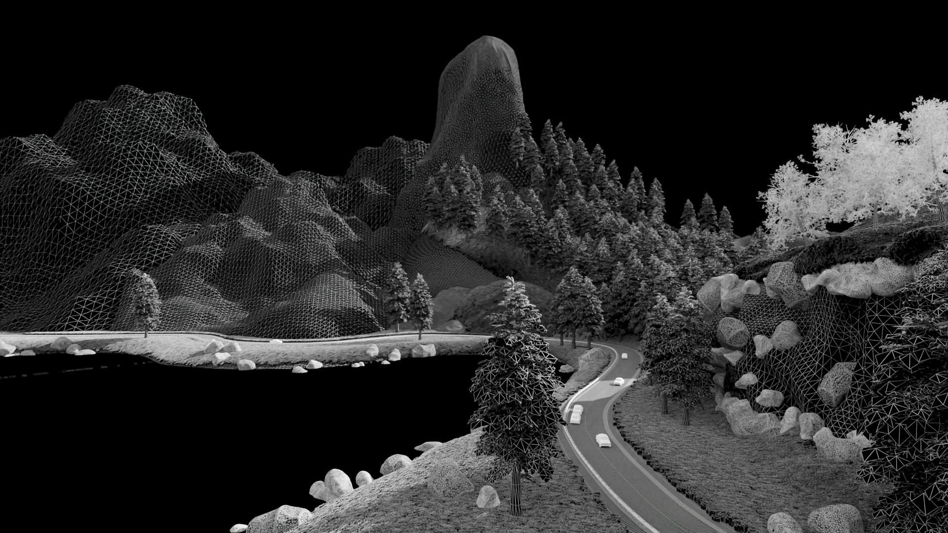 Highway Scene 3D model_11