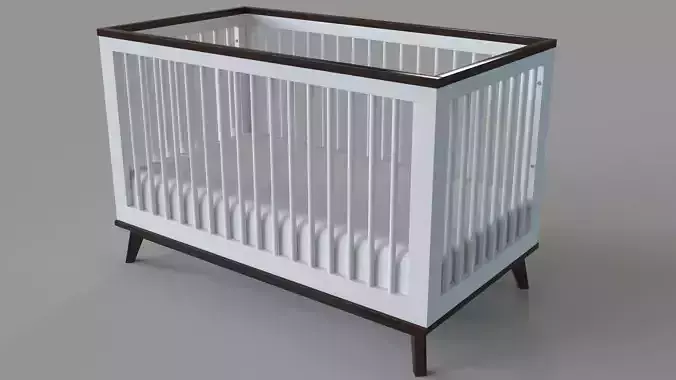 Convertible Crib White And Walnut
