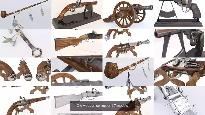 Old weapon colllection 3D Model Collection