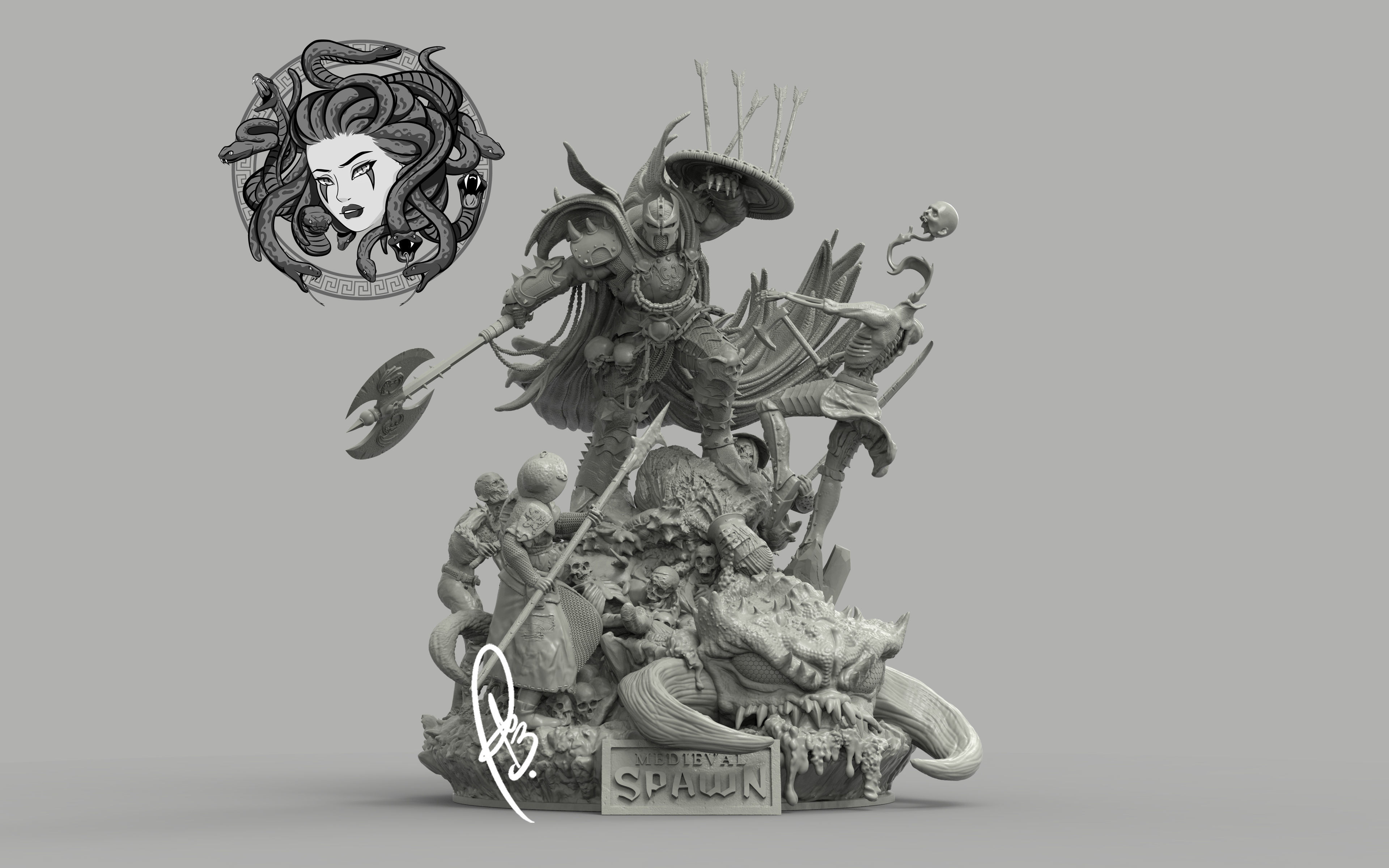 MEDIEVAL HELLSPAWN BY CREATIVE GEEK MB 3D print model_1