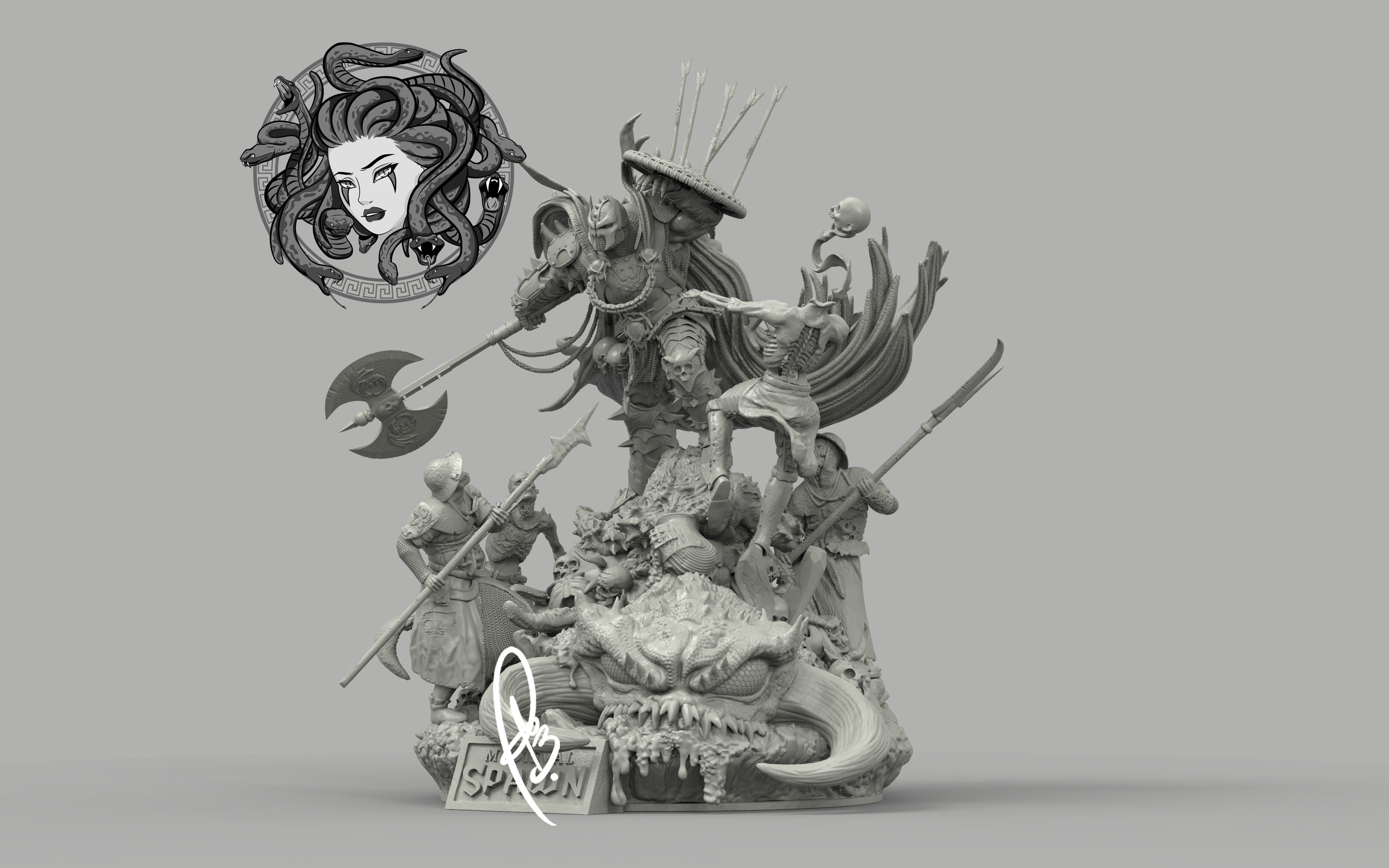 MEDIEVAL HELLSPAWN BY CREATIVE GEEK MB 3D print model_3
