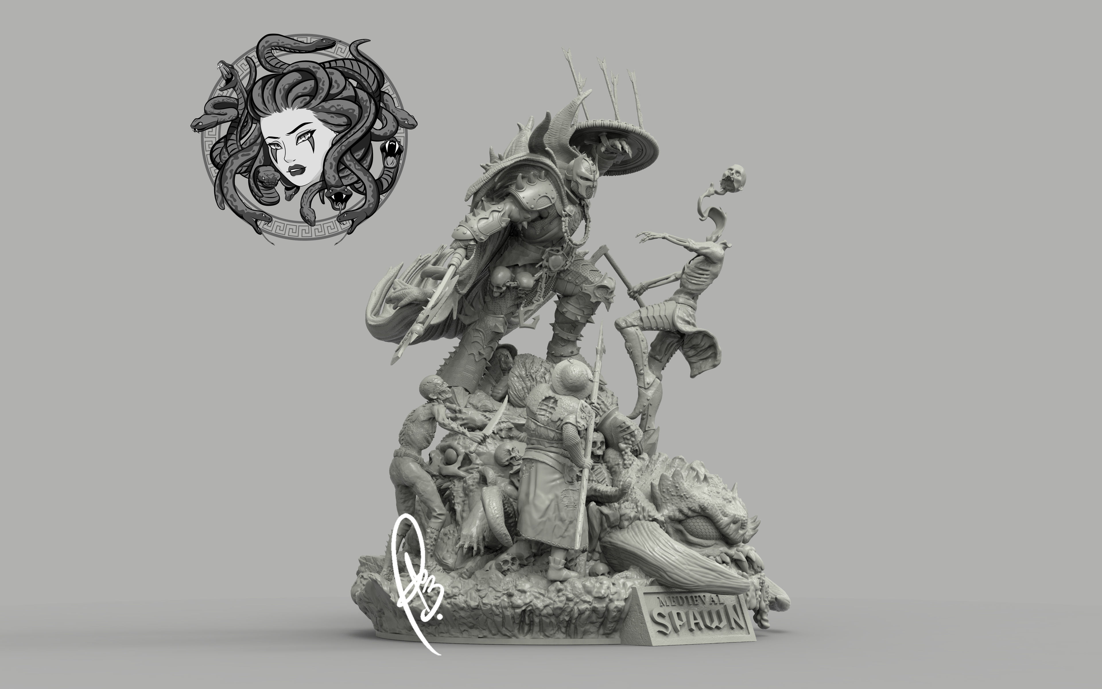 MEDIEVAL HELLSPAWN BY CREATIVE GEEK MB 3D print model_4