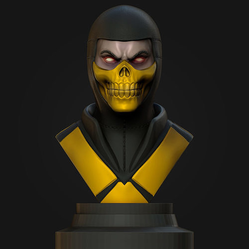 Scorpion Mortal Kombat Bust 3D print model