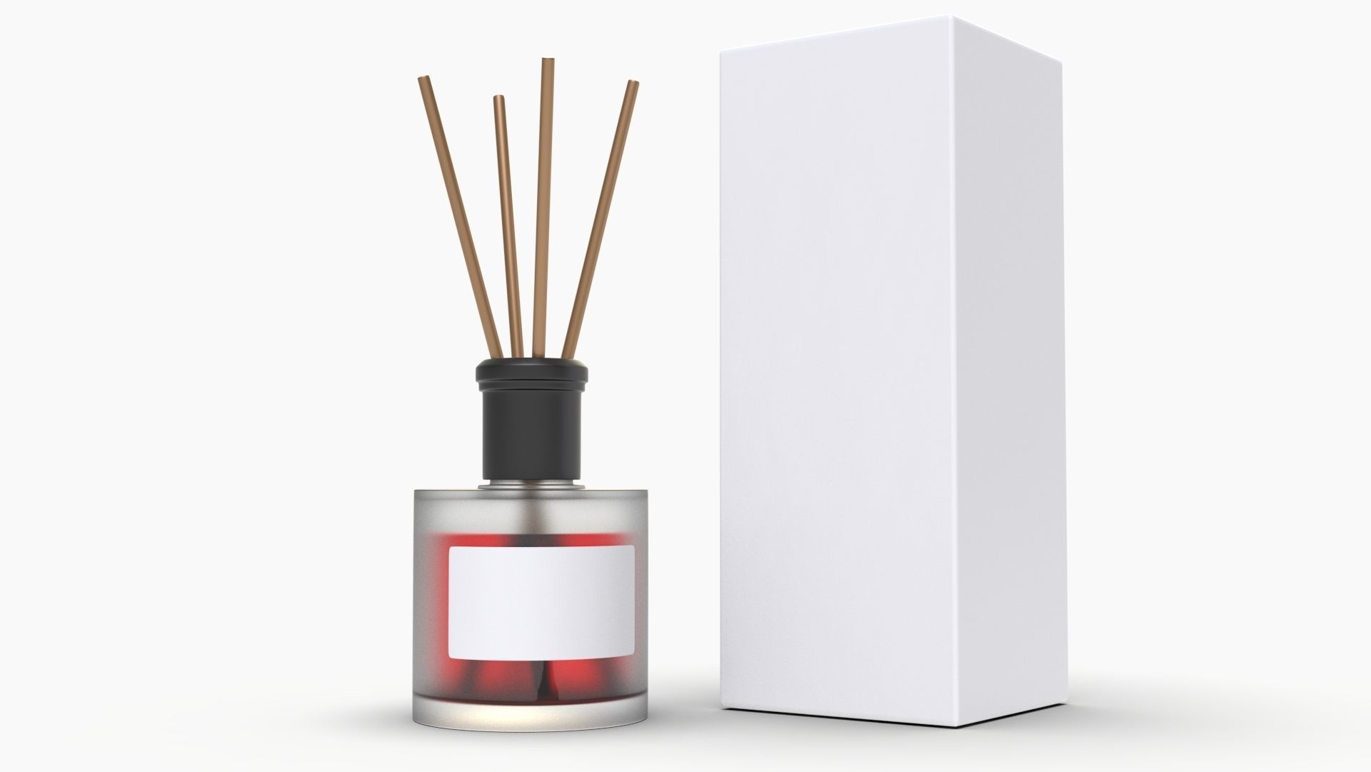 Frosted Glass Diffuser Bottle 3D model_2