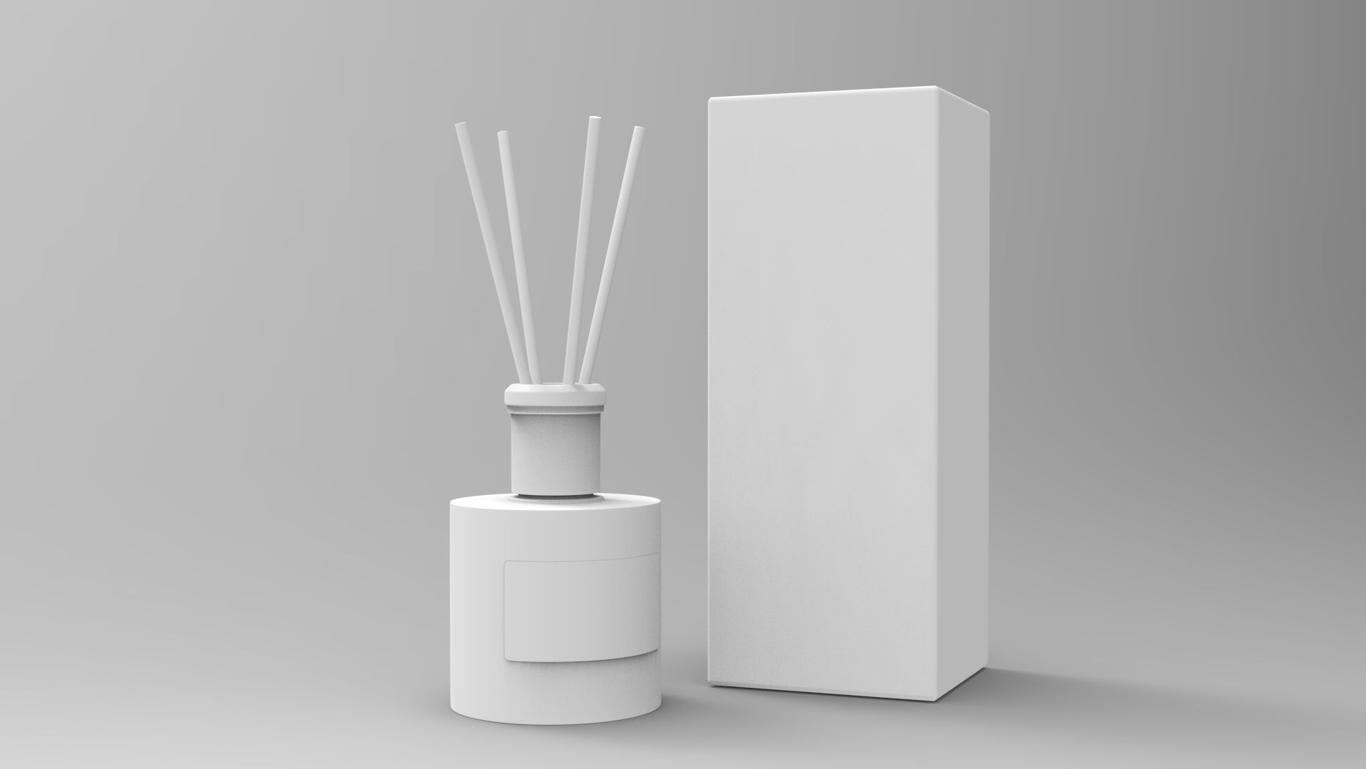 Frosted Glass Diffuser Bottle 3D model_8