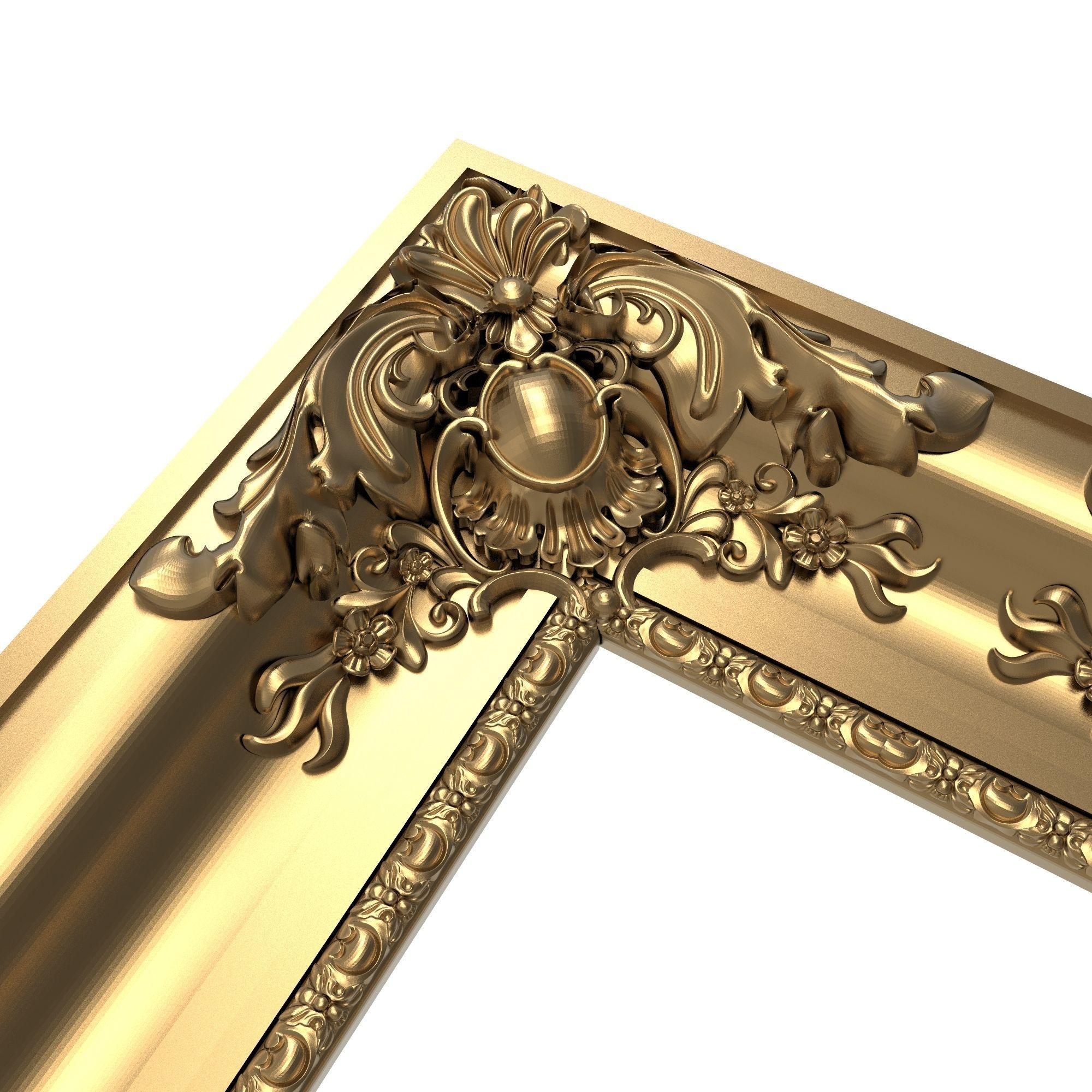 Carved Picture Frame 3D model_6