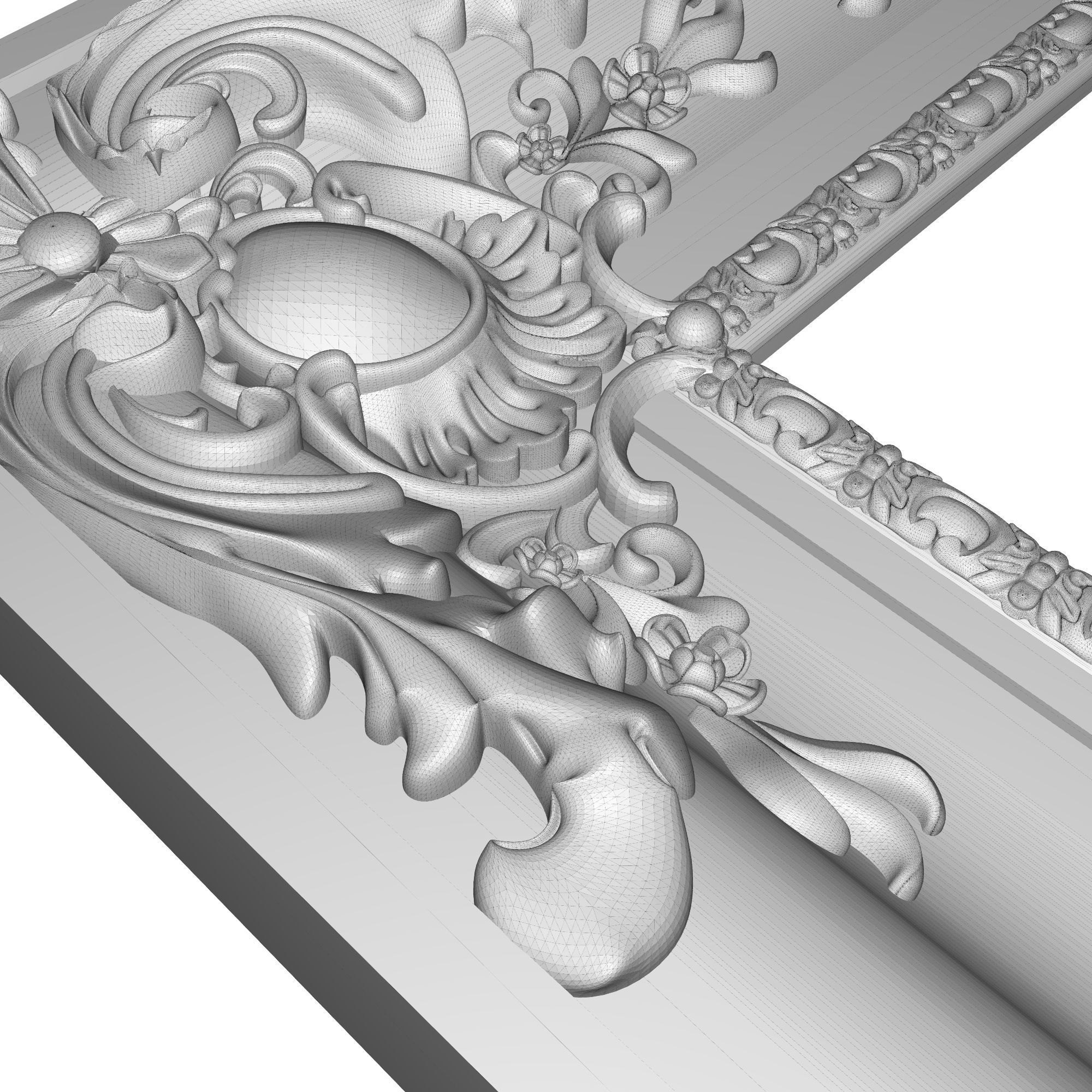 Carved Picture Frame 3D model_9