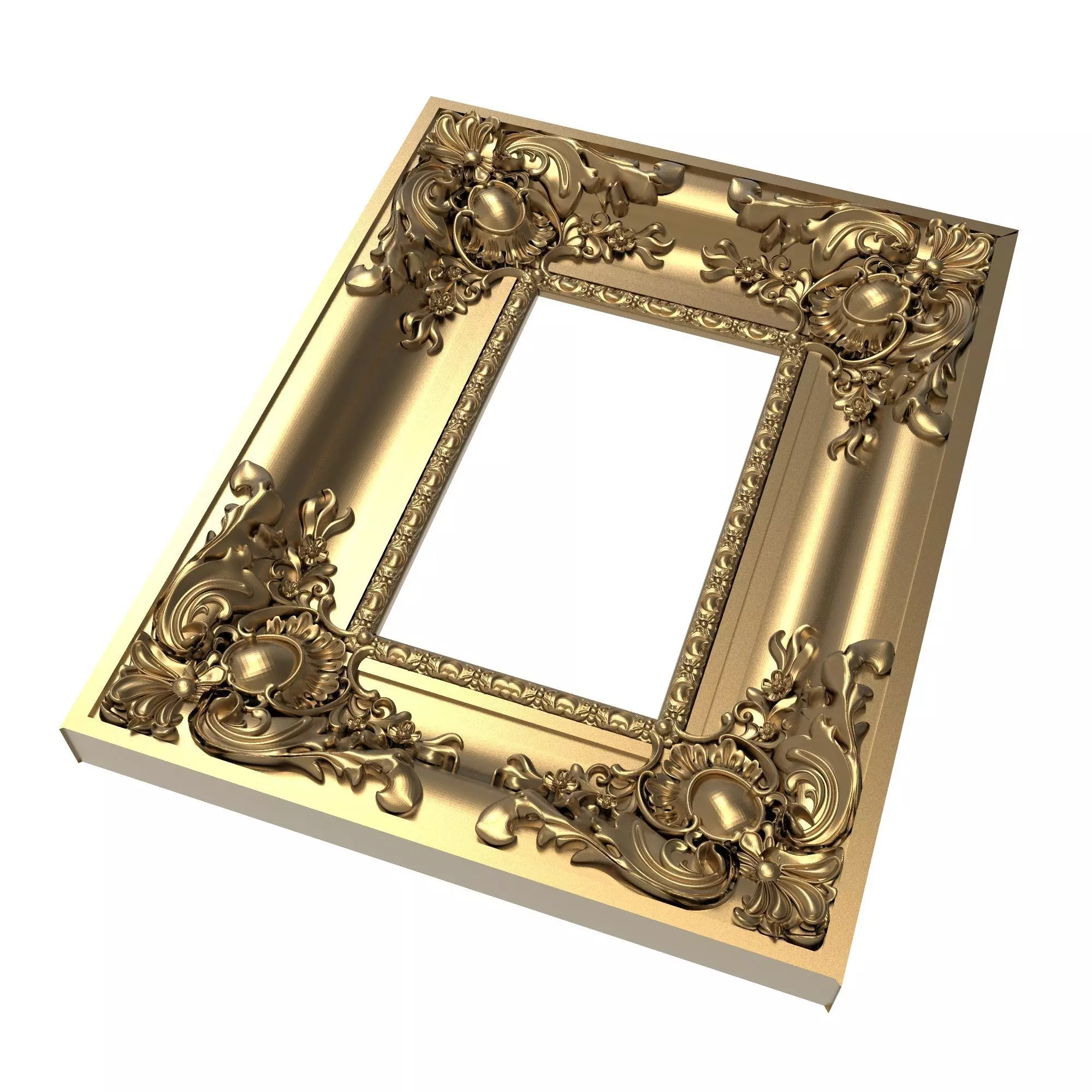 Carved Picture Frame 3D model_0