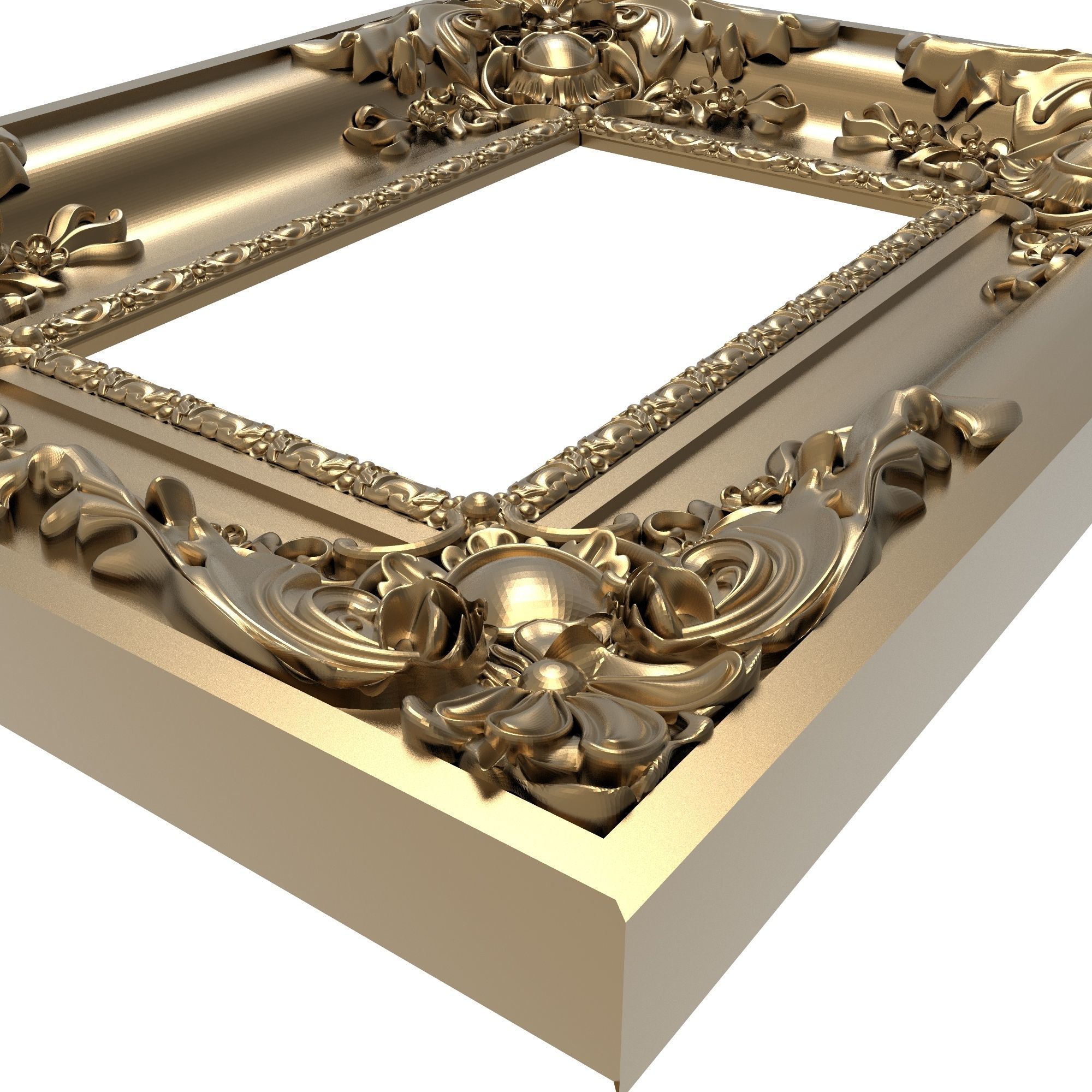 Carved Picture Frame 3D model_3