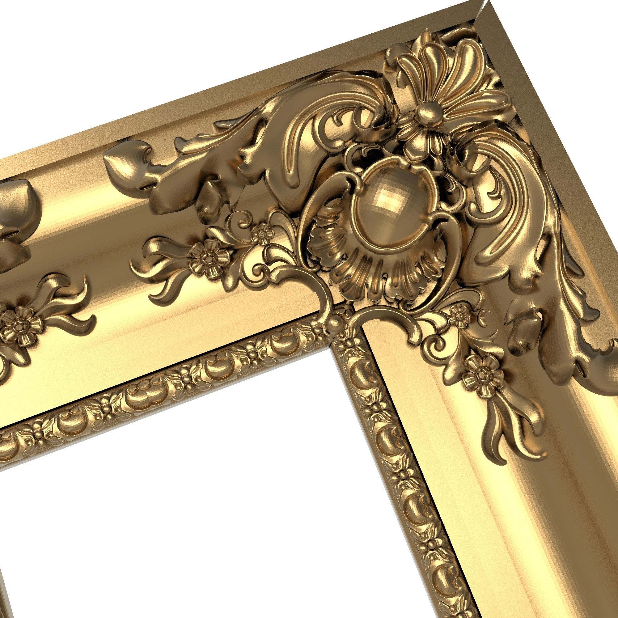 Carved Picture Frame 3D model_5