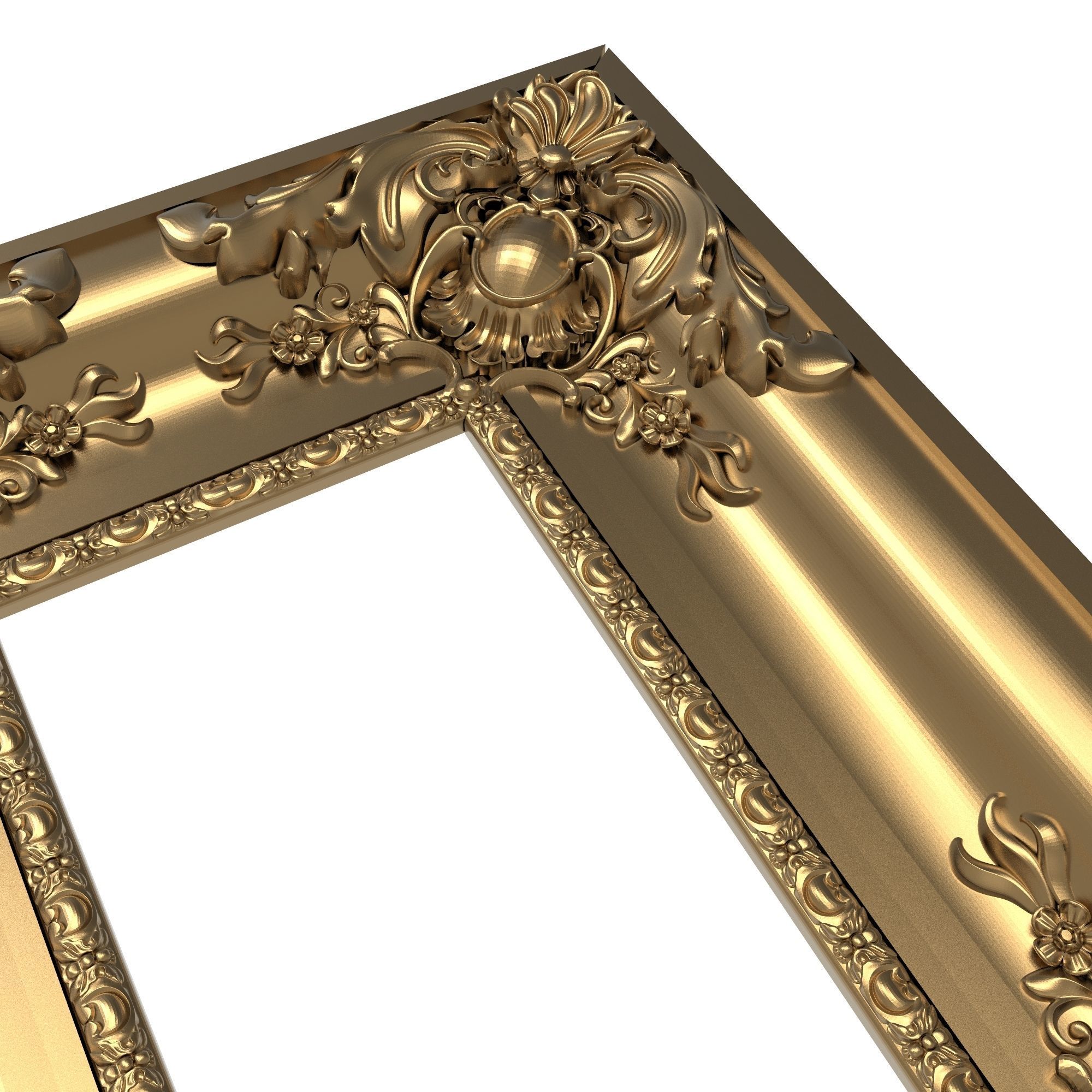 Carved Picture Frame 3D model_4