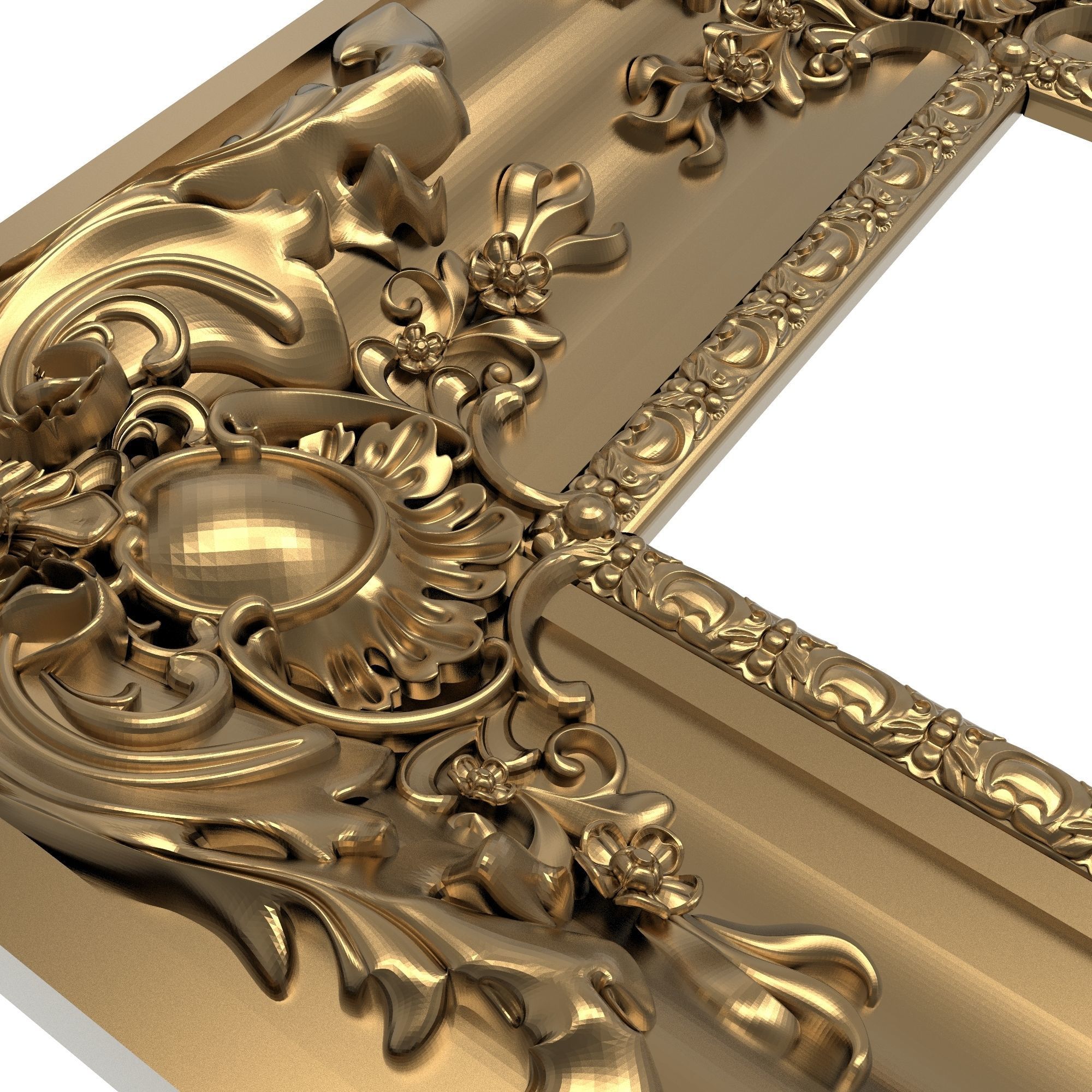 Carved Picture Frame 3D model_8