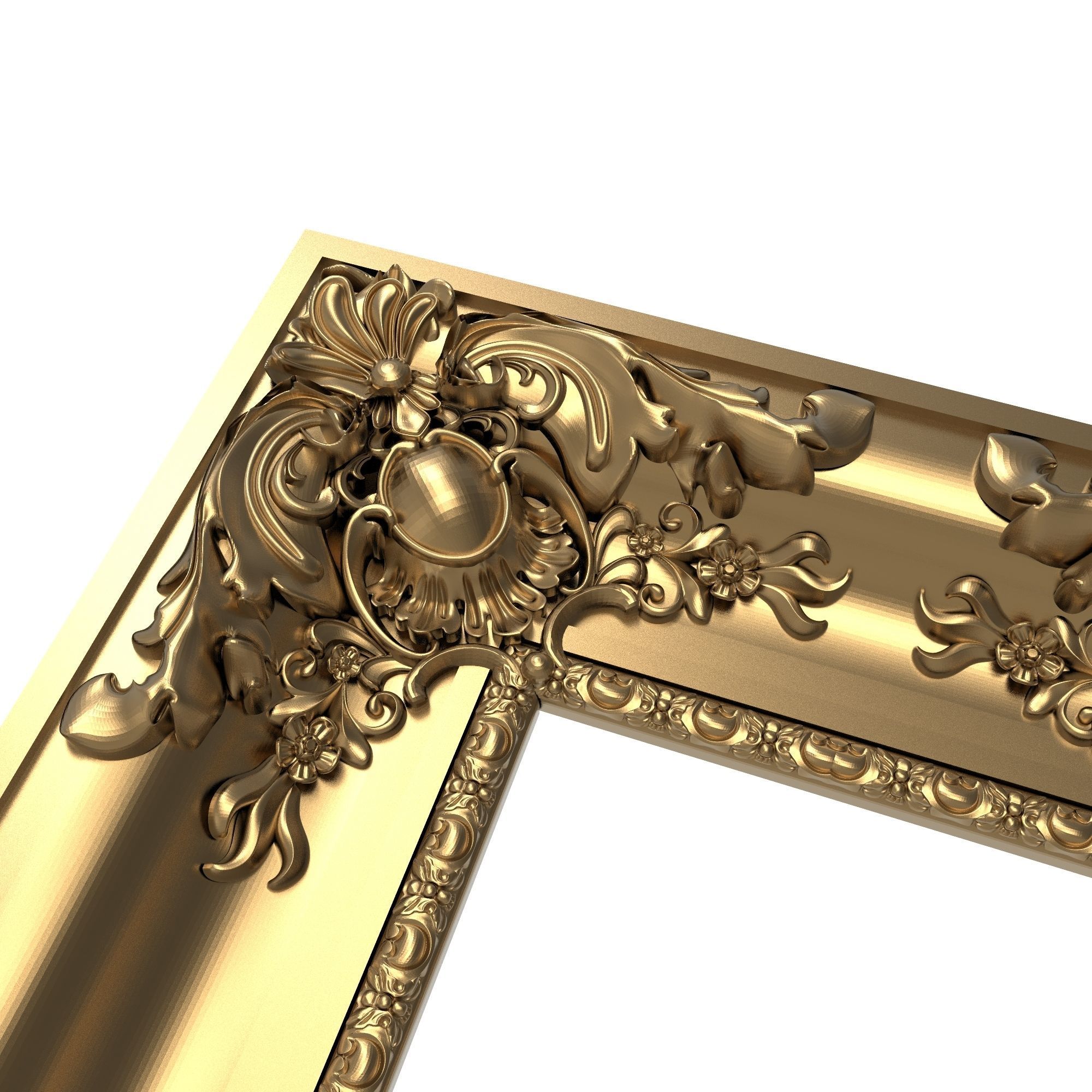 Carved Picture Frame 3D model_1