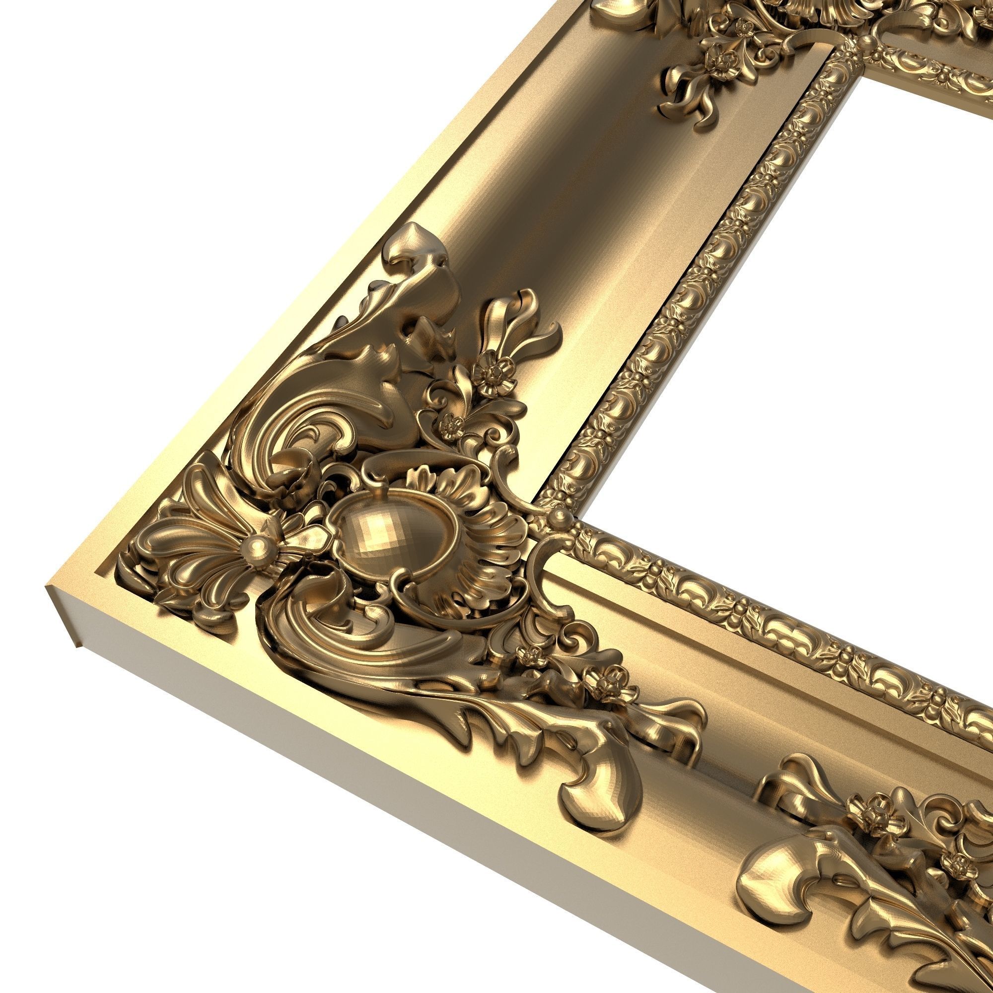 Carved Picture Frame 3D model_2