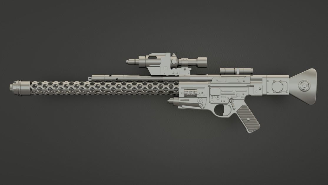 Star Wars Battlefront II DLT20A Blaster Rifle 3D model 3D printable