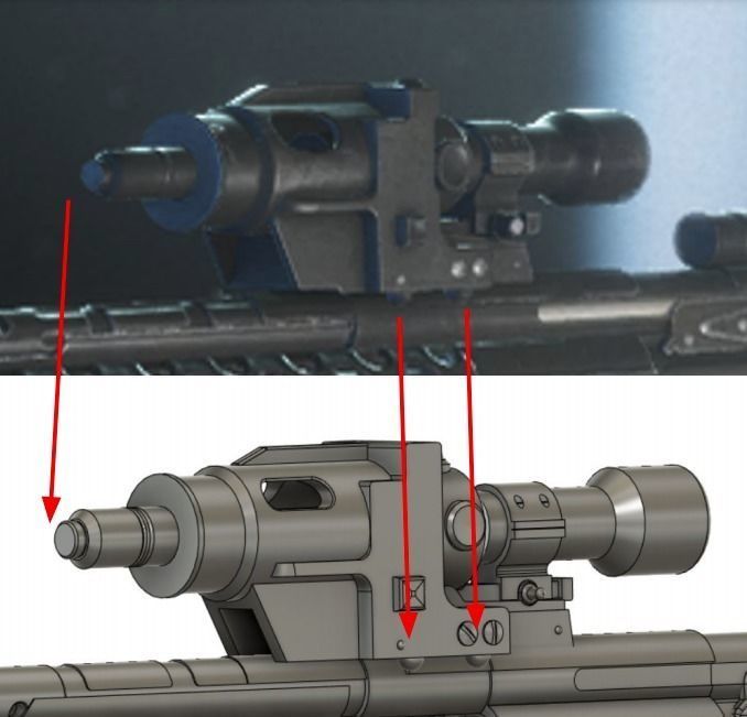 Star Wars Battlefront II DLT20A Blaster Rifle 3D model 3D printable