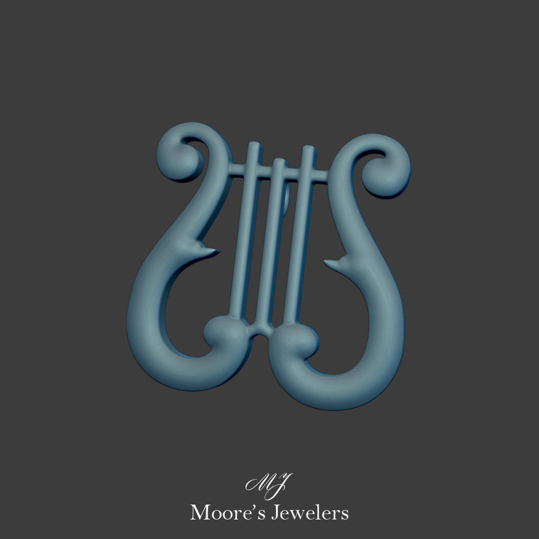 Musical Stand Pendant 3d Model 3D print model_3