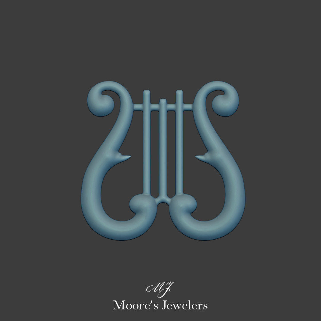 Musical Stand Pendant 3d Model 3D print model_4