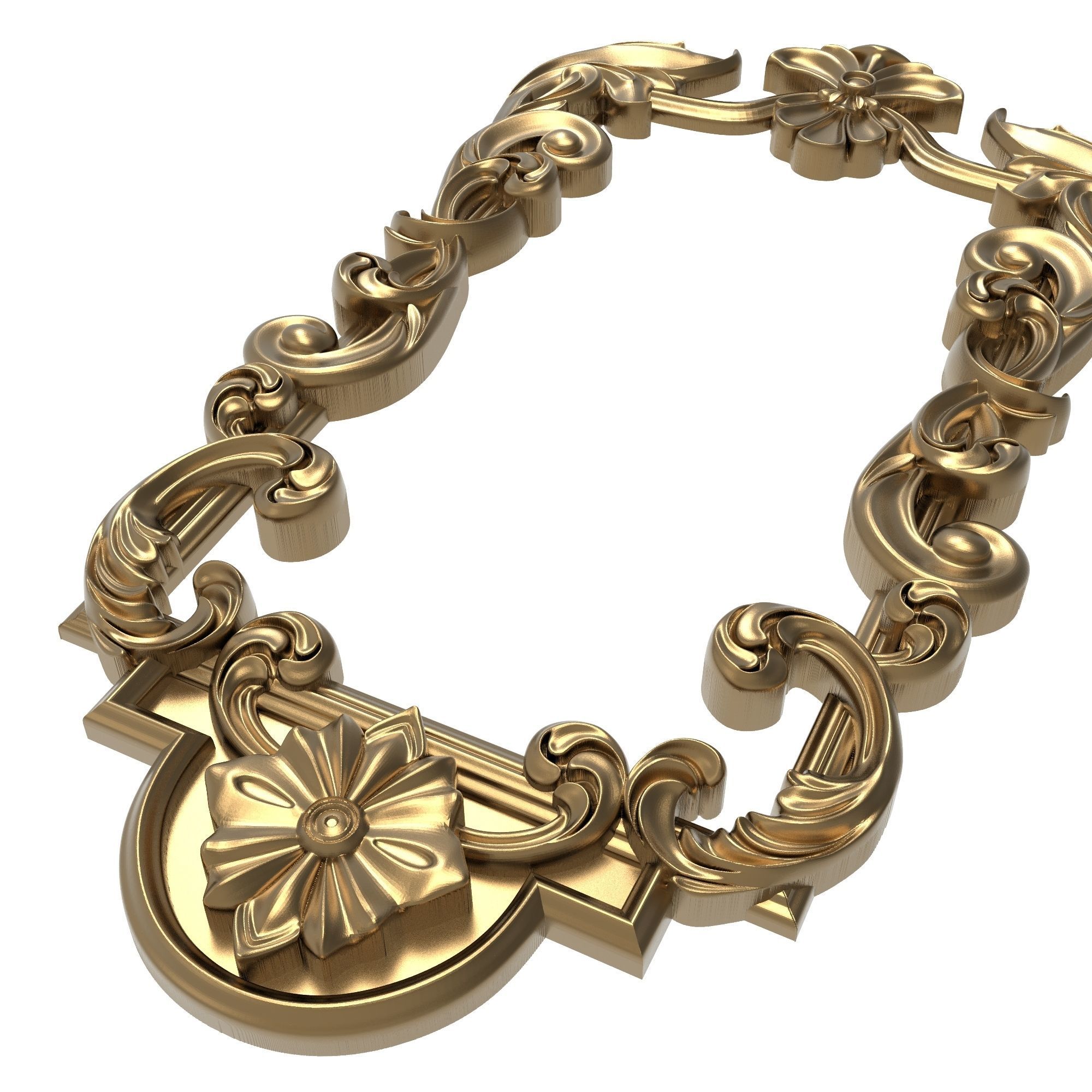 Carved Picture Frame 3D model_6