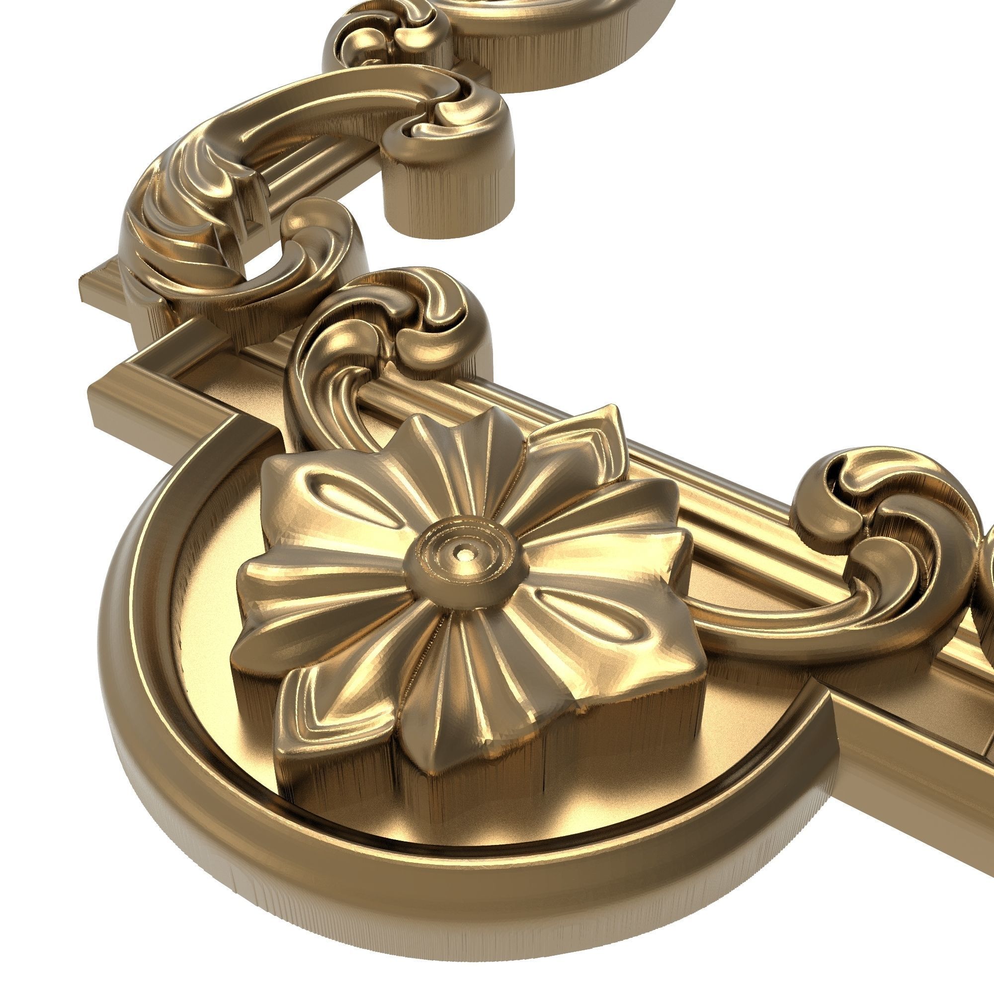 Carved Picture Frame 3D model_3