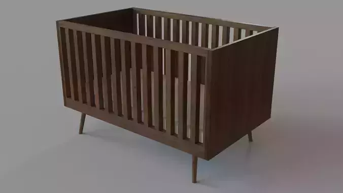 Ubabub Nifty Timber 3 in 1 Crib Walnut