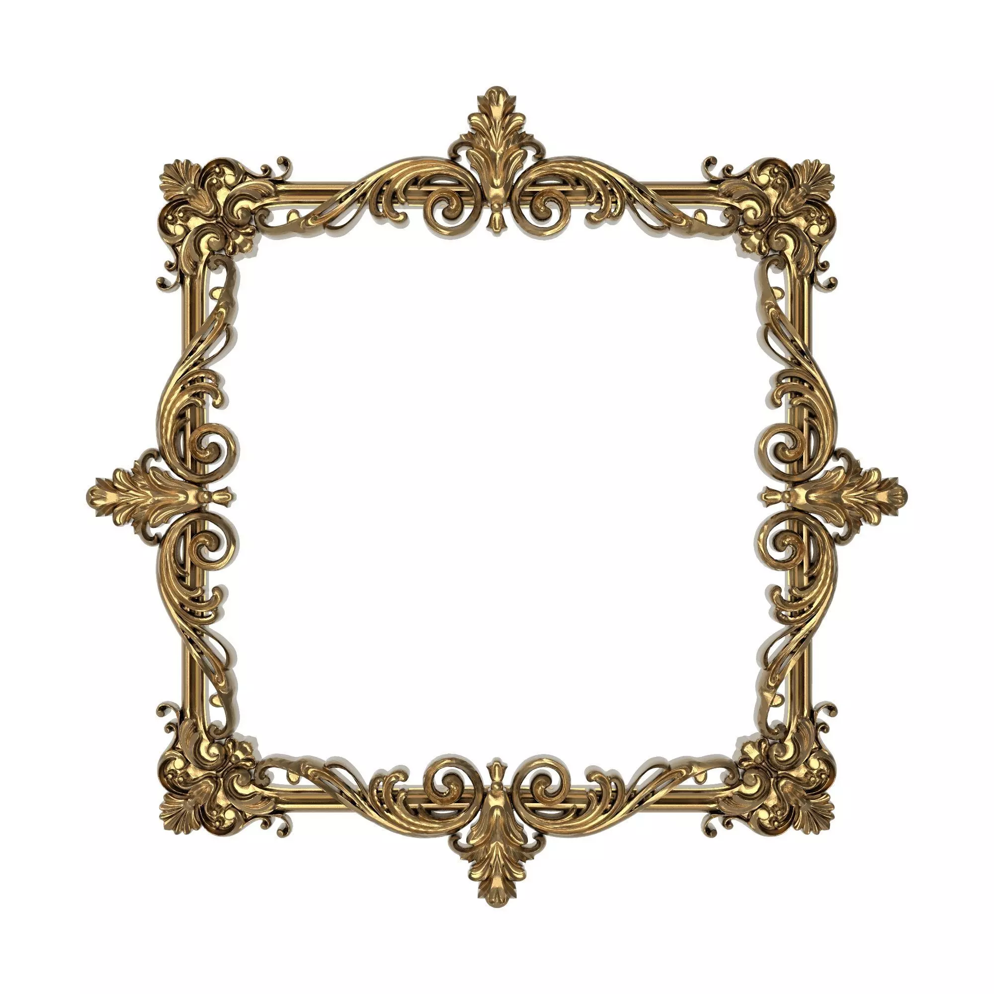 Carved Picture Frame 3D model_0