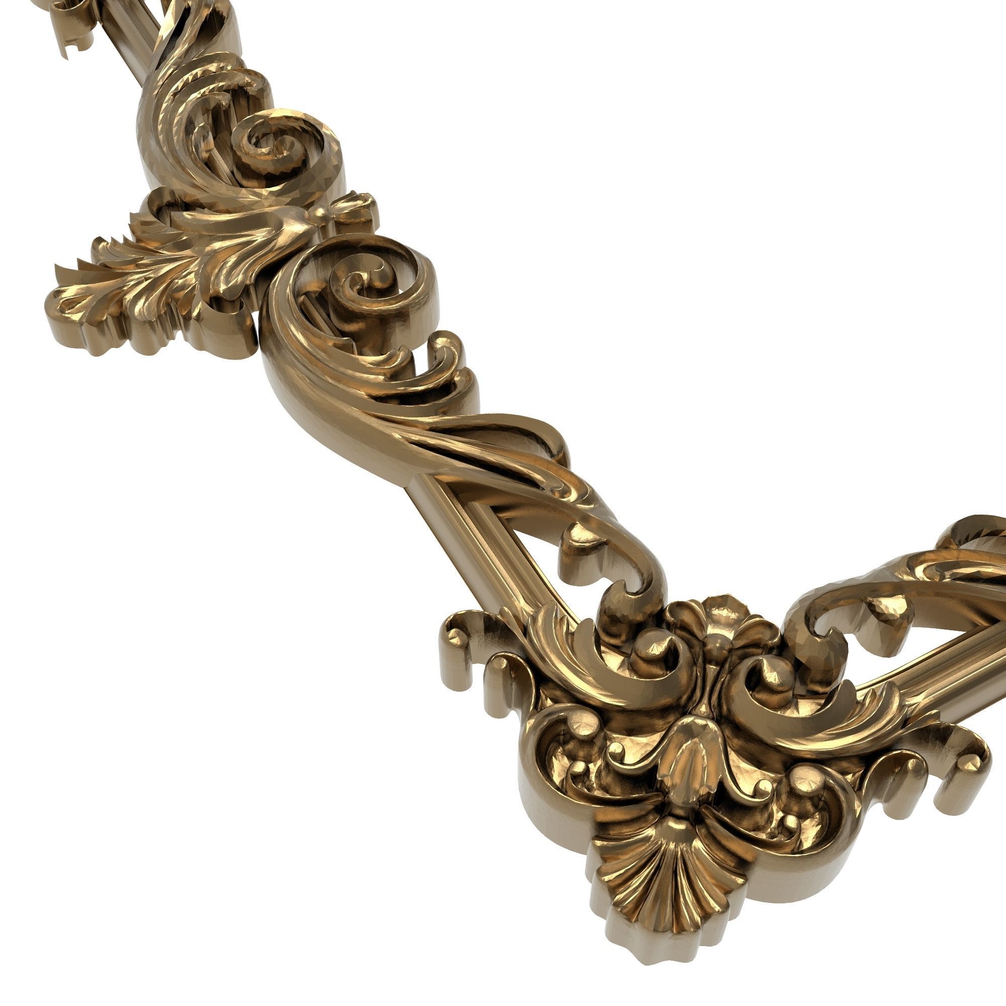 Carved Picture Frame 3D model_6