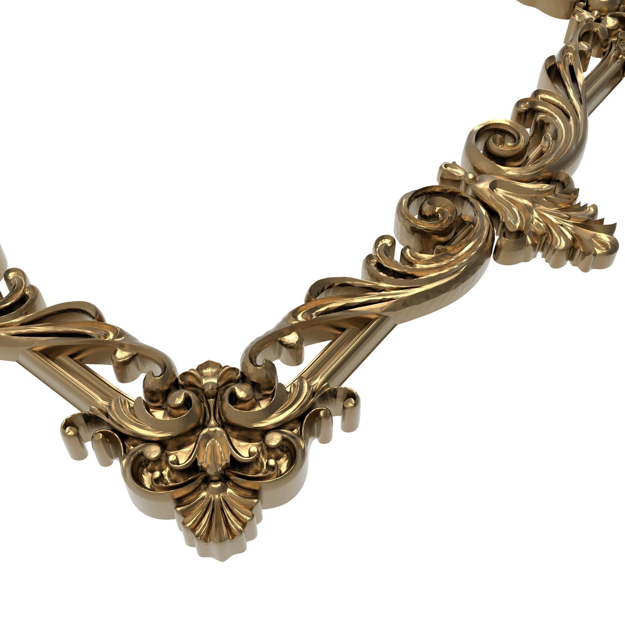 Carved Picture Frame 3D model_5