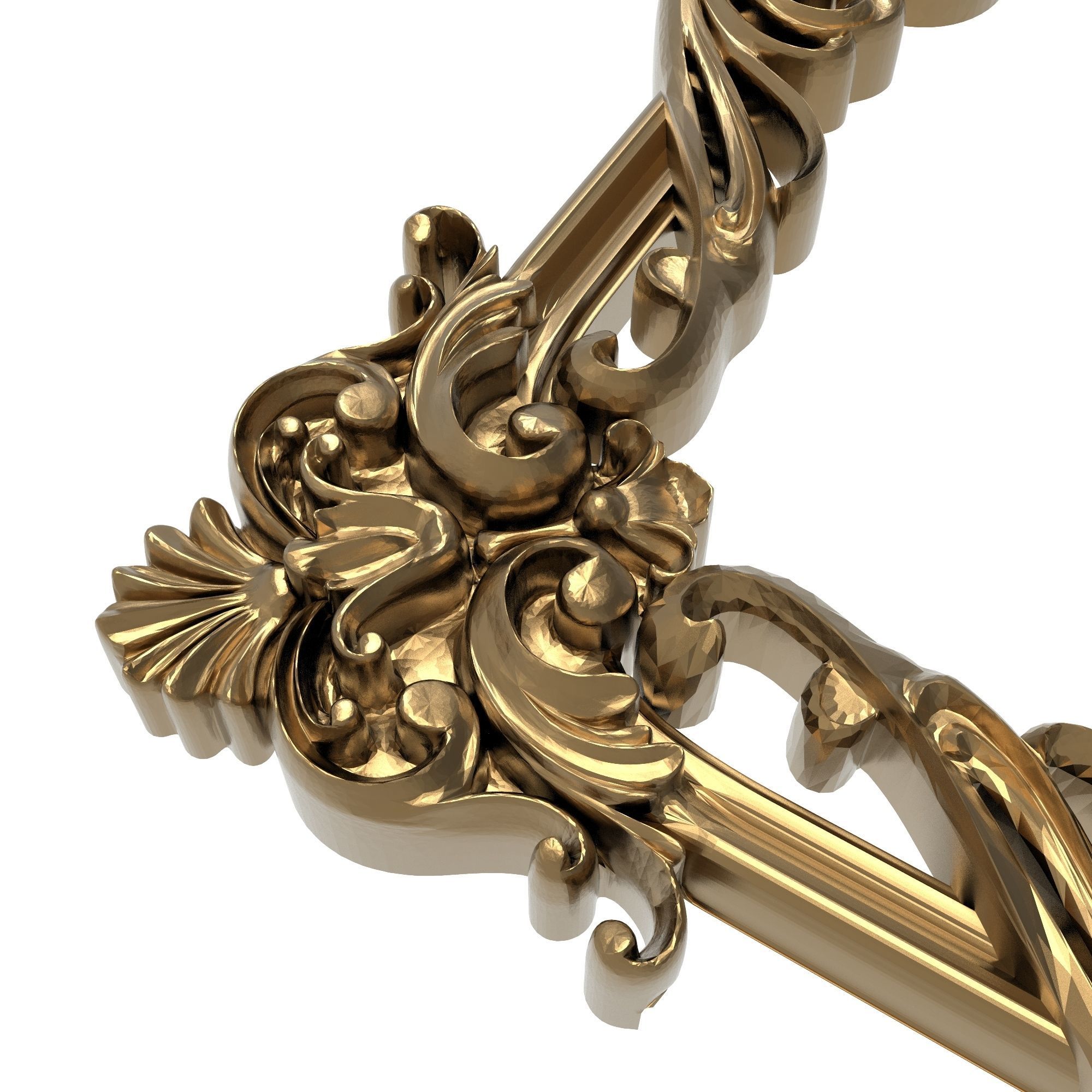 Carved Picture Frame 3D model_3