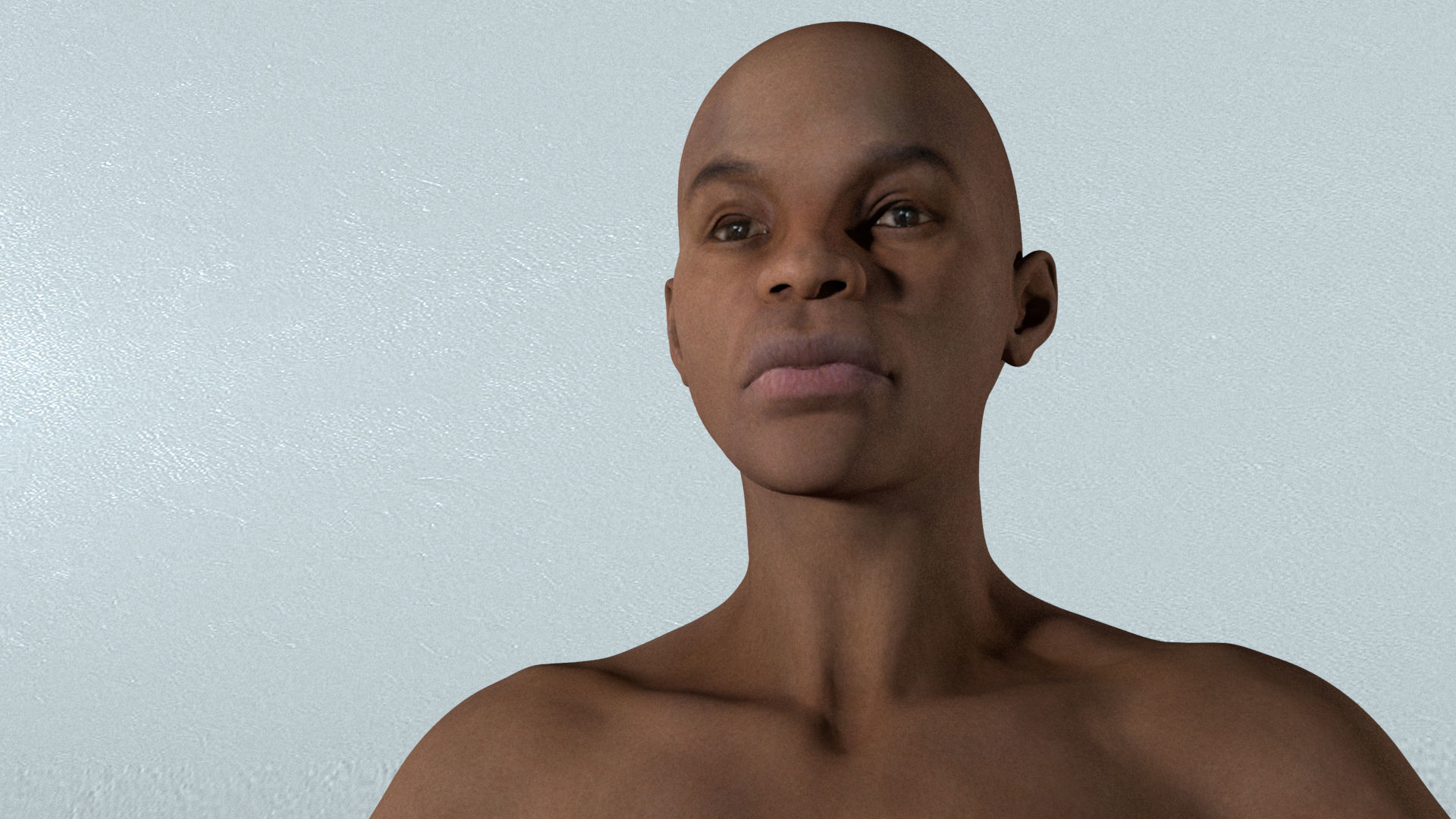 ZBrush African Female 01 Low-poly 3D model_1