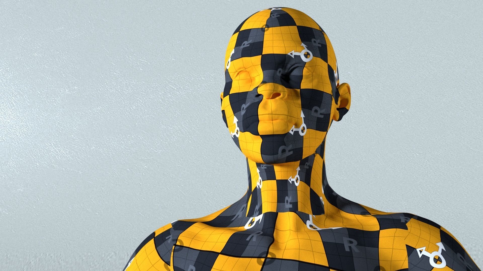 ZBrush African Female 01 Low-poly 3D model_13