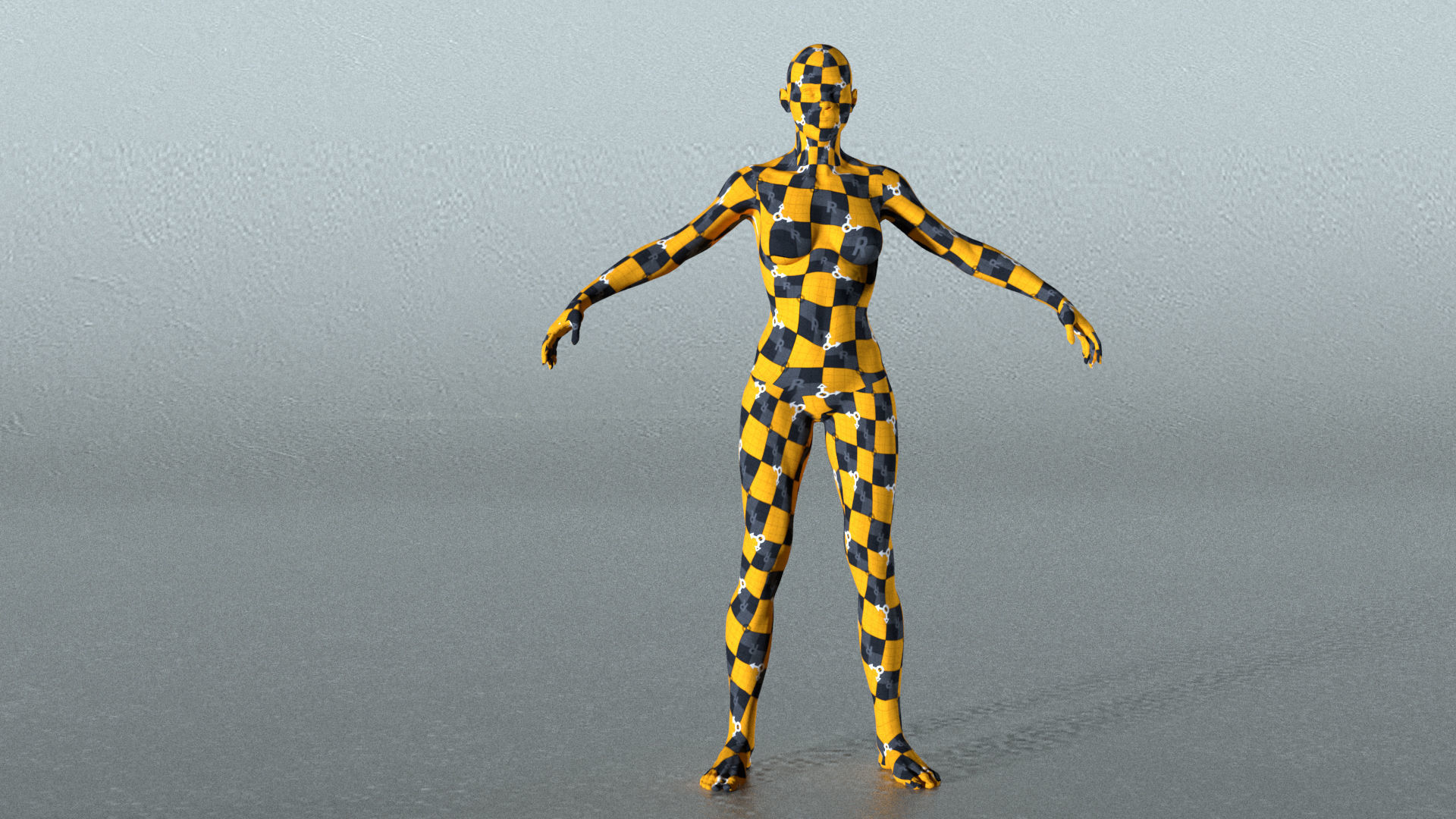 ZBrush African Female 01 Low-poly 3D model_12