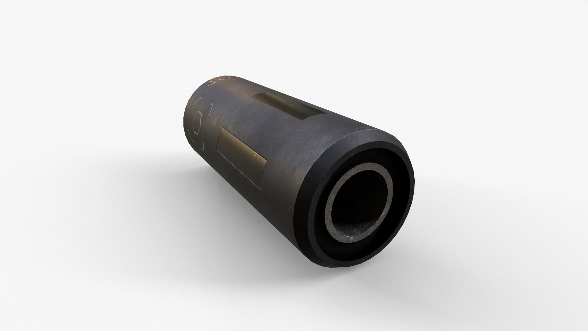 Silencer V5 Low-poly 3D model_10
