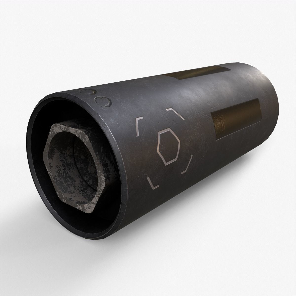 Silencer V5 Low-poly 3D model_2