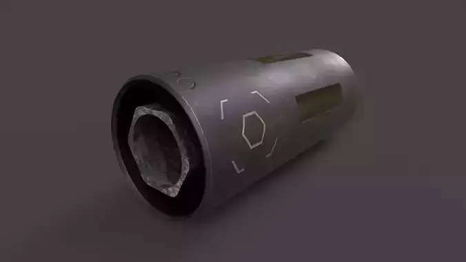 Silencer V5 Low-poly 3D model
