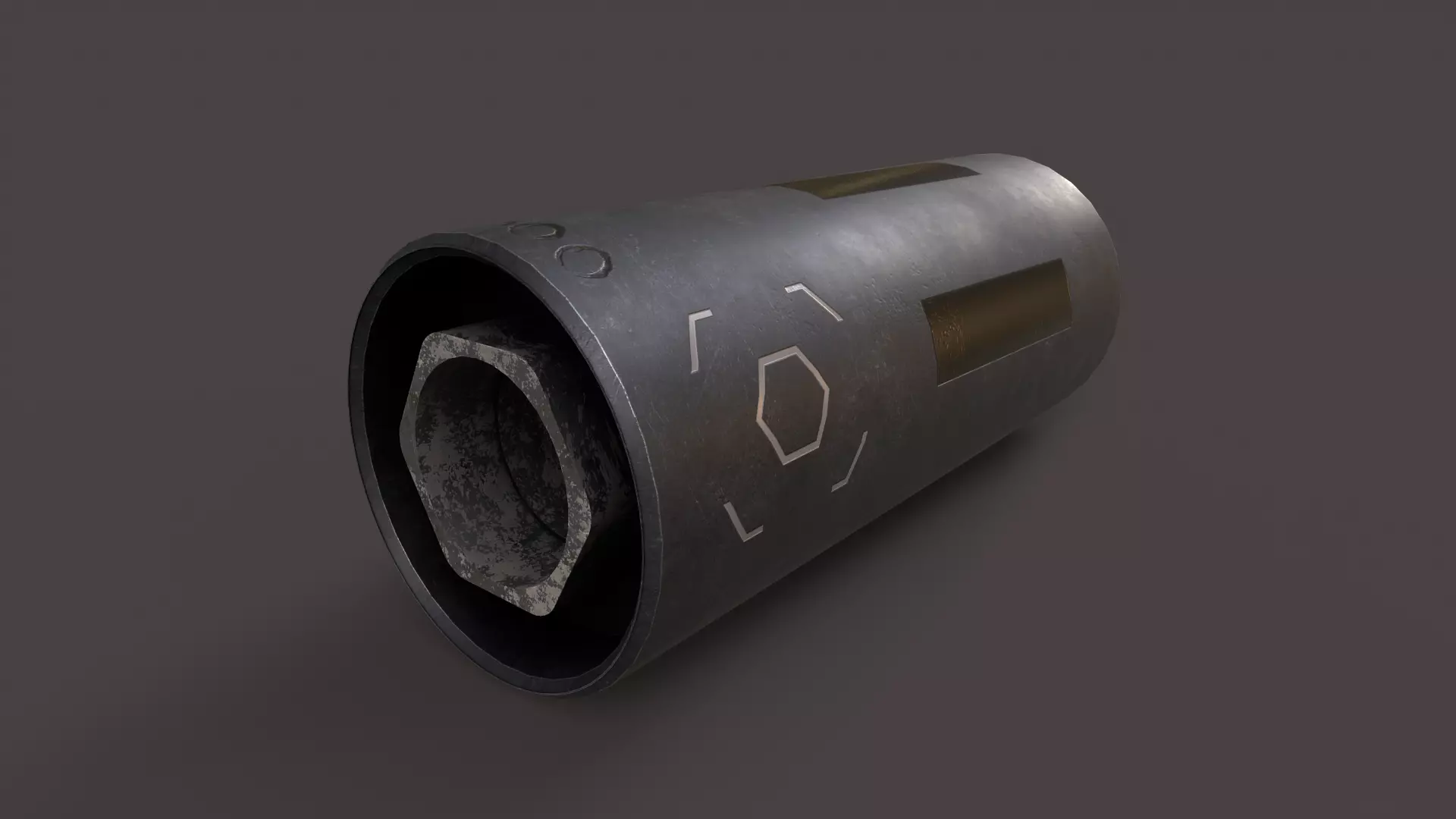 Silencer V5 Low-poly 3D model_0